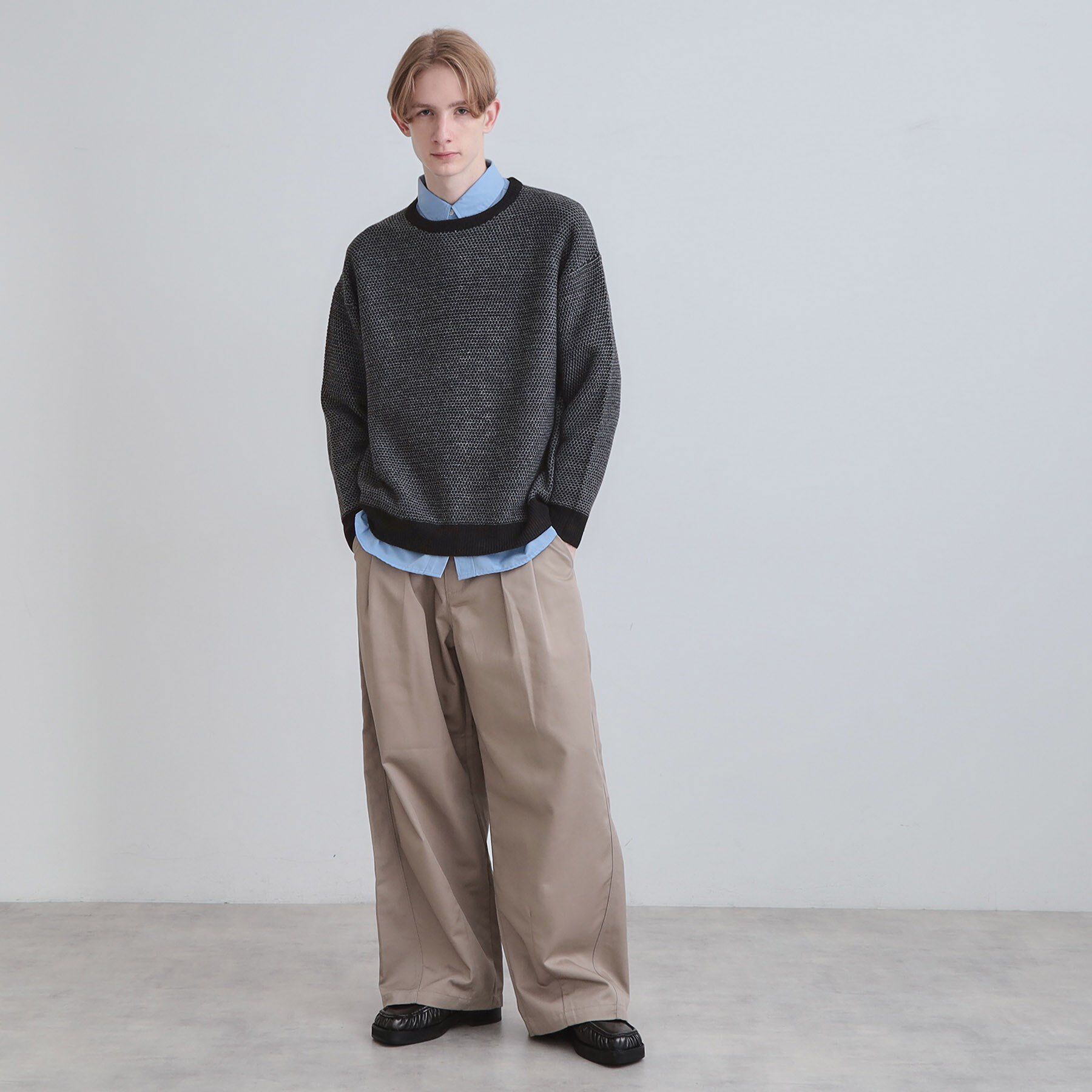 tk.TAKEO KIKUCHI「バーズアイライクボーダーニット」|ニット・セーター|