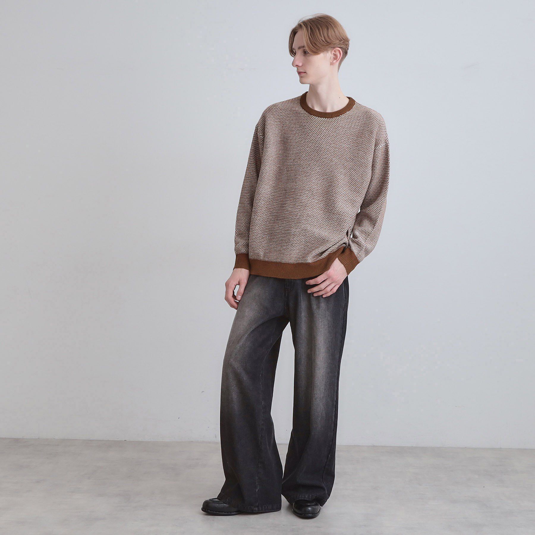 tk.TAKEO KIKUCHI「バーズアイライクボーダーニット」|ニット・セーター|