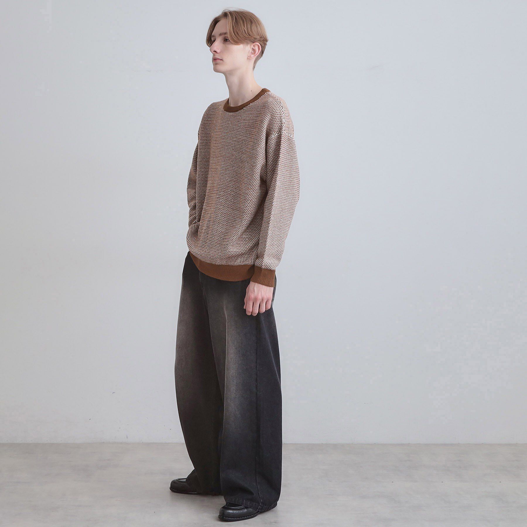 tk.TAKEO KIKUCHI「バーズアイライクボーダーニット」|ニット・セーター|
