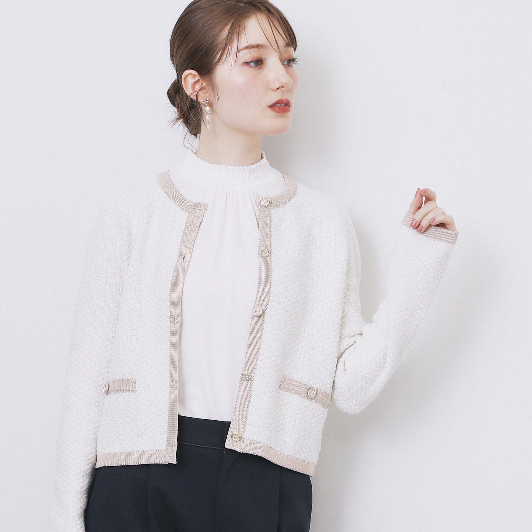 index「シャーリングデザイントップス【洗濯機OK/吸湿発熱】」|Tシャツ・カットソー|