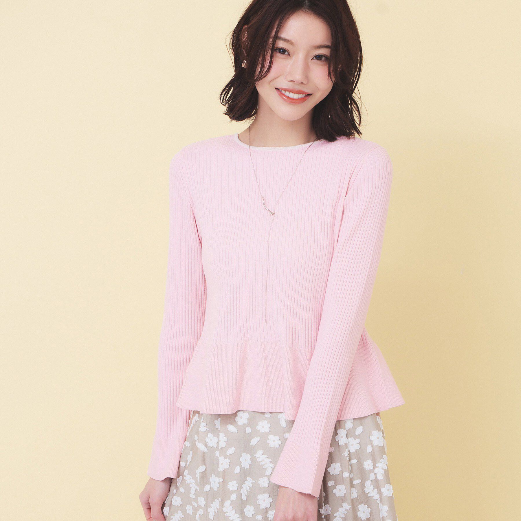 index「前後2wayラメトリムリボンカーディガン【洗濯機OK】」|カーディガン|