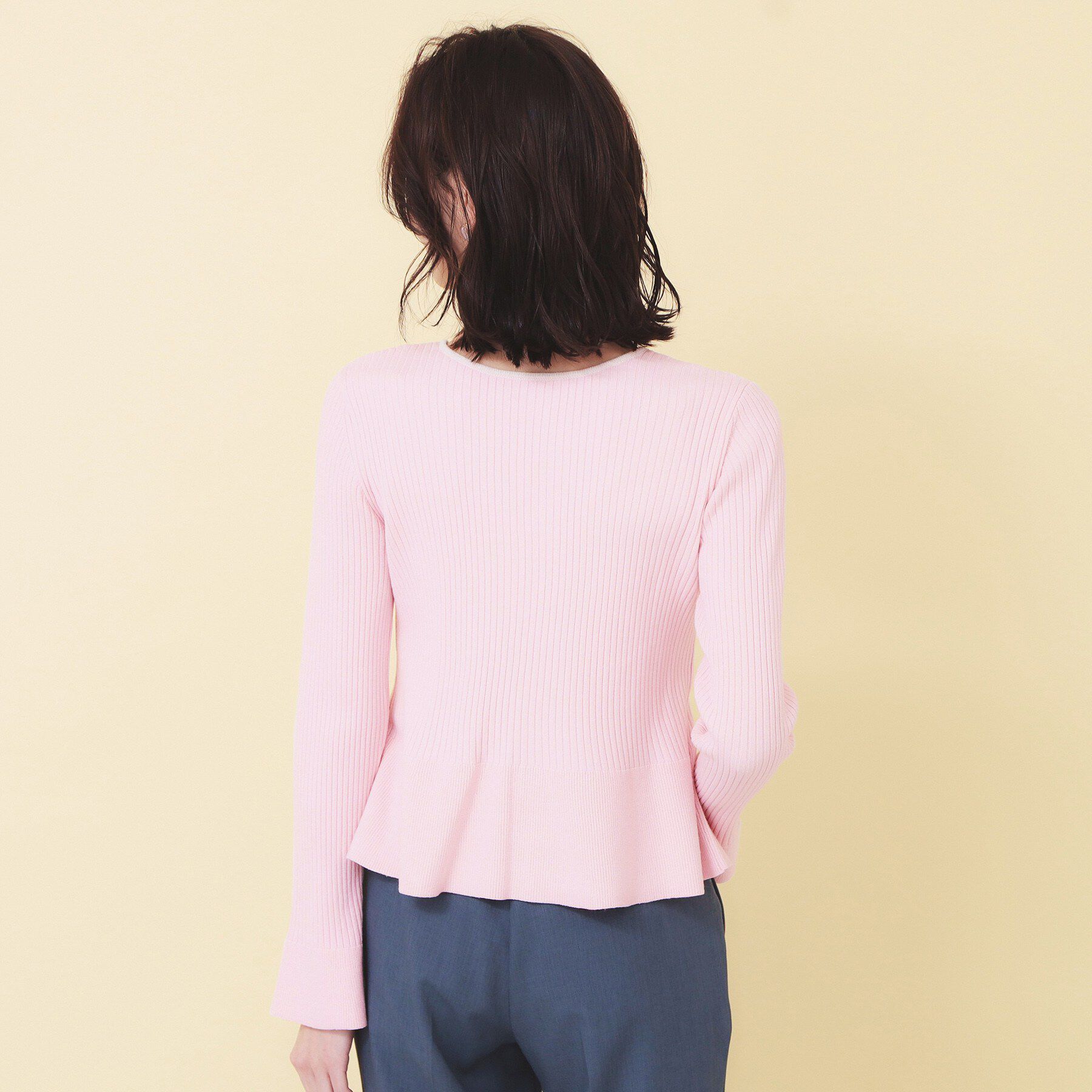 index「前後2wayラメトリムリボンカーディガン【洗濯機OK】」|カーディガン|