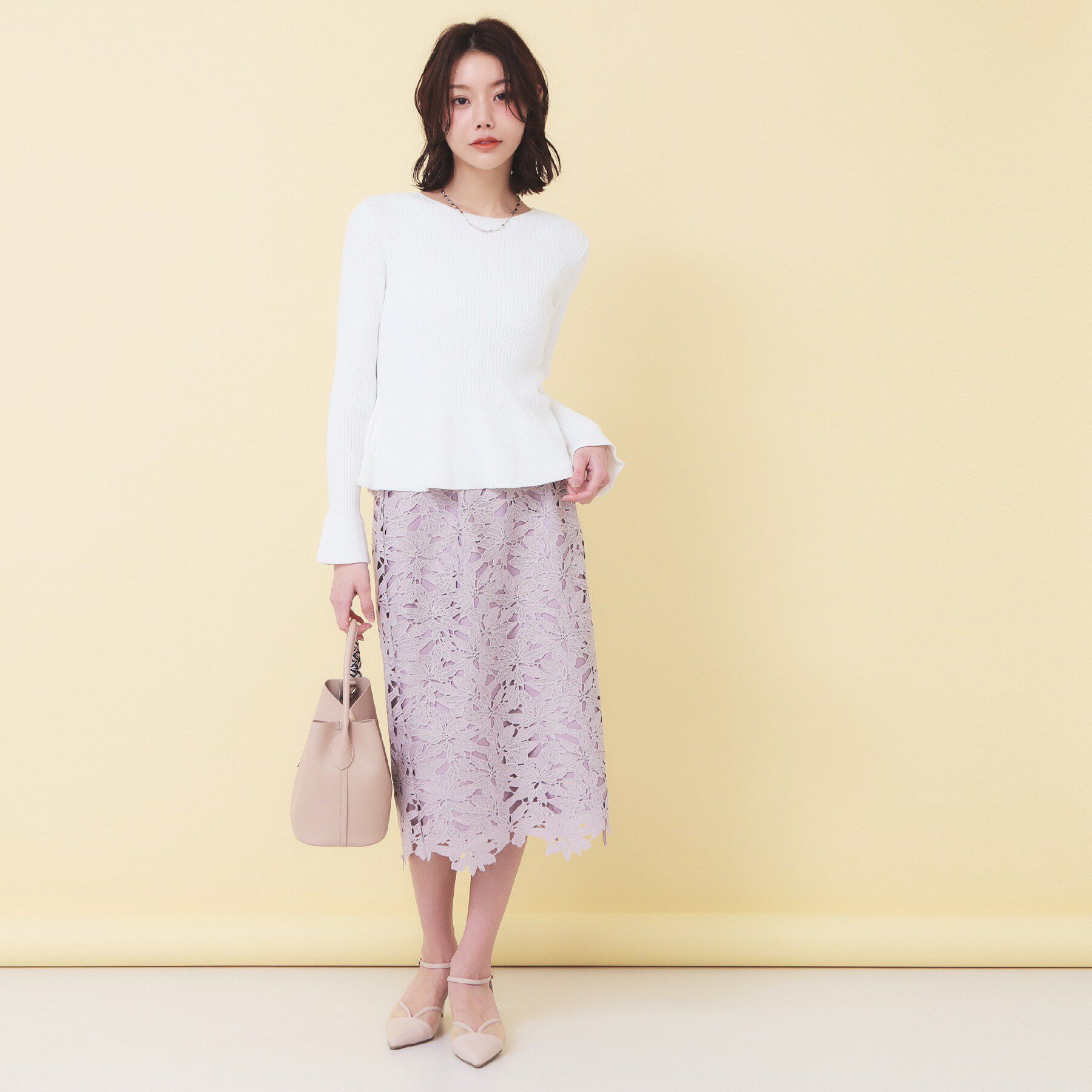 index「前後2wayラメトリムリボンカーディガン【洗濯機OK】」|カーディガン|