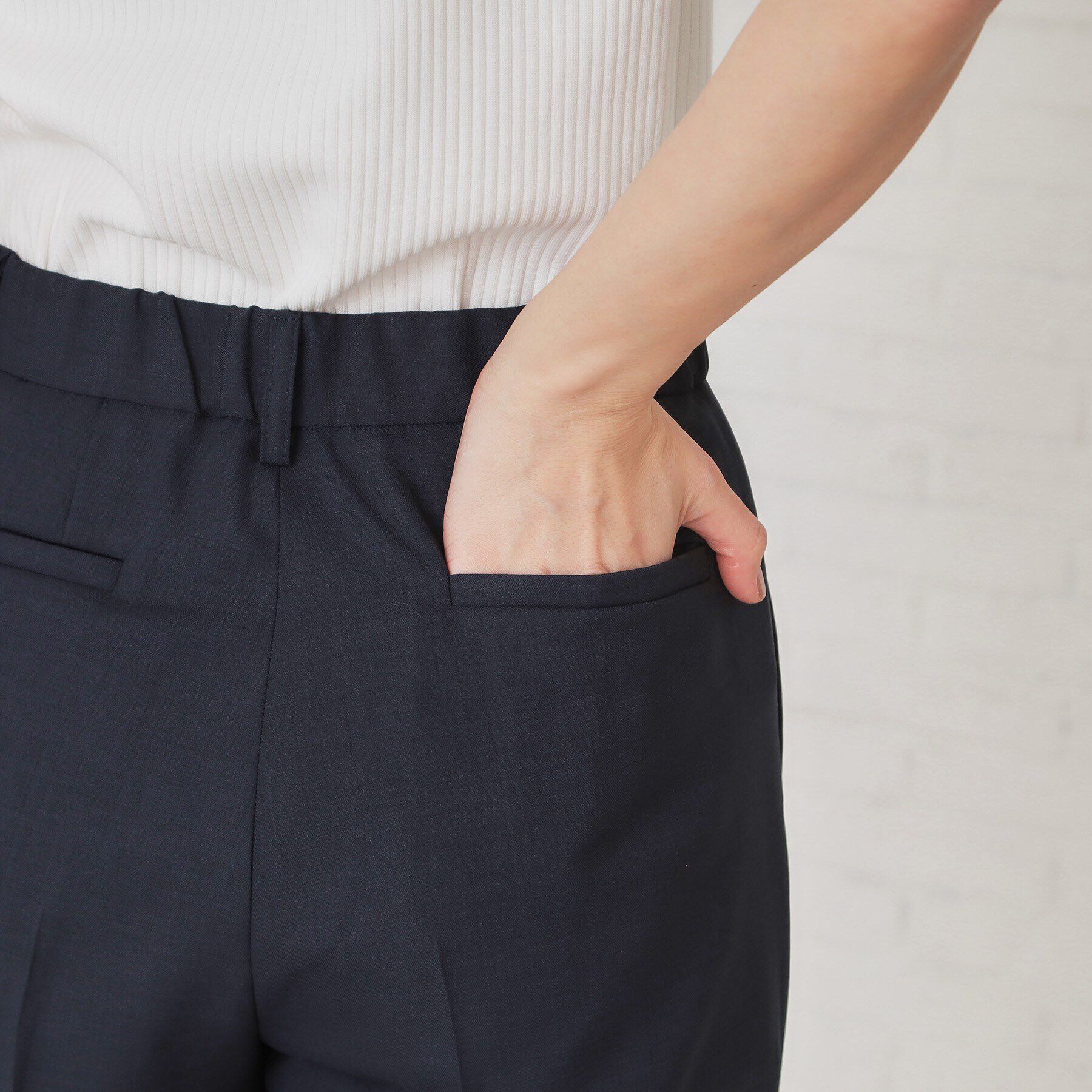 OPAQUE.CLIP「ストレッチリネンライクテーパードパンツ/セットアップ対応可【洗濯機洗い可/防シワ】」|その他|