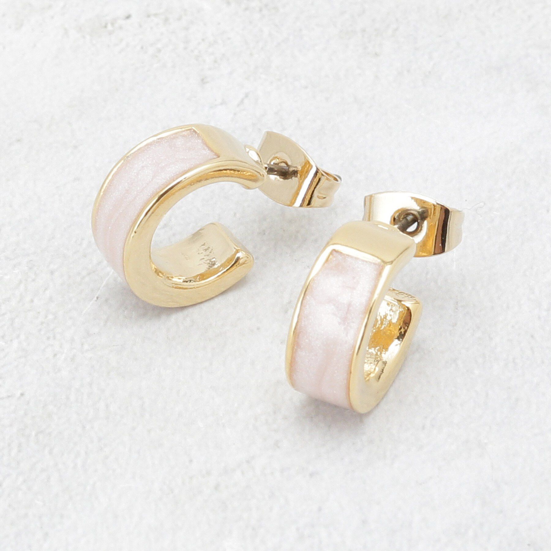 OPAQUE.CLIP「エポマーブルエッジメタルリング」|ピアス|