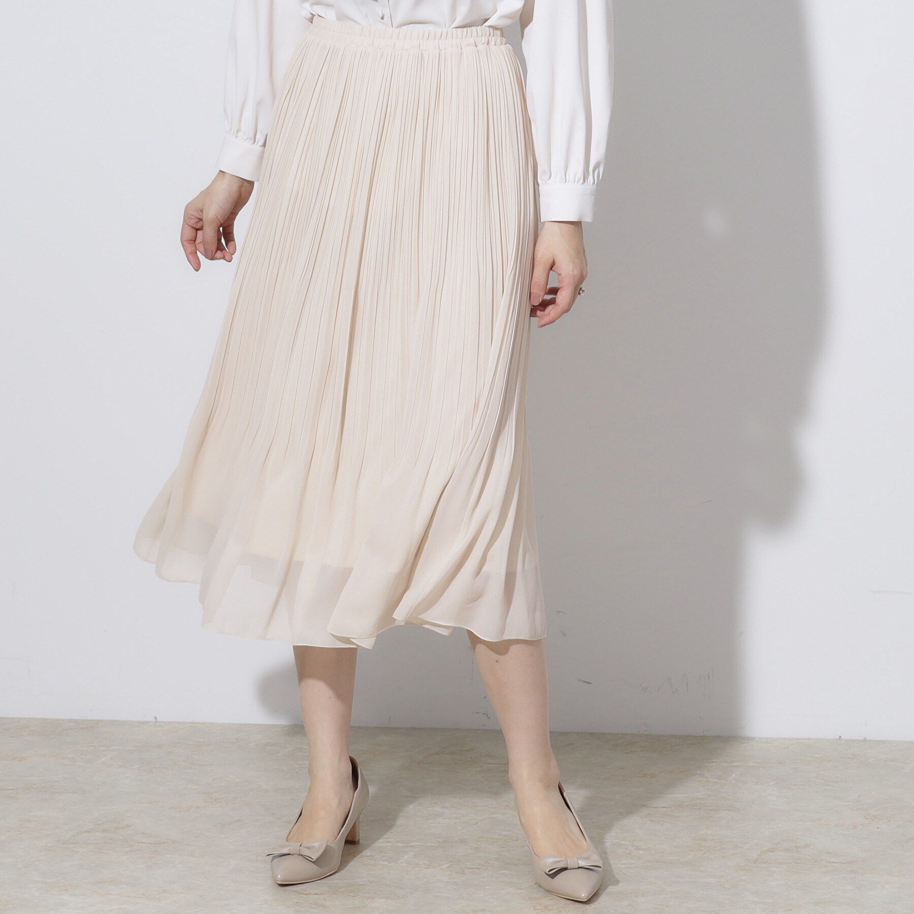 Couture broach「【セレモニーシーン/お仕事にも】ランダムプリーツスカート」|スカート|