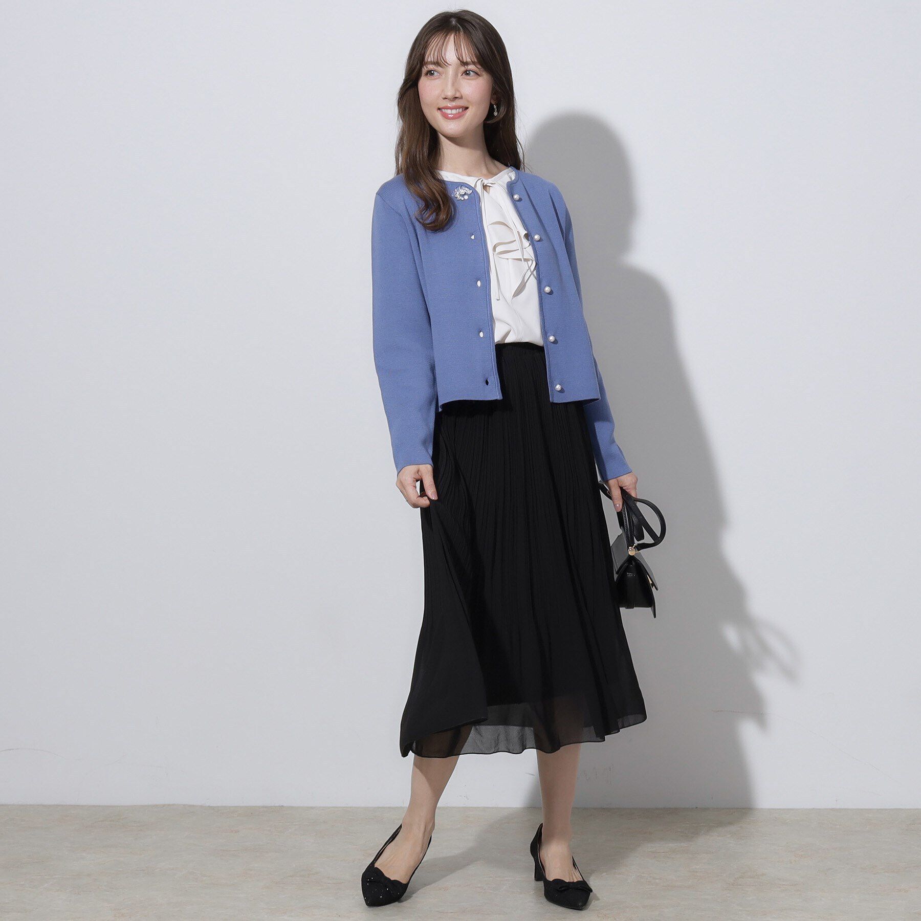 Couture broach「【セレモニーシーン/お仕事にも】ランダムプリーツスカート」|スカート|