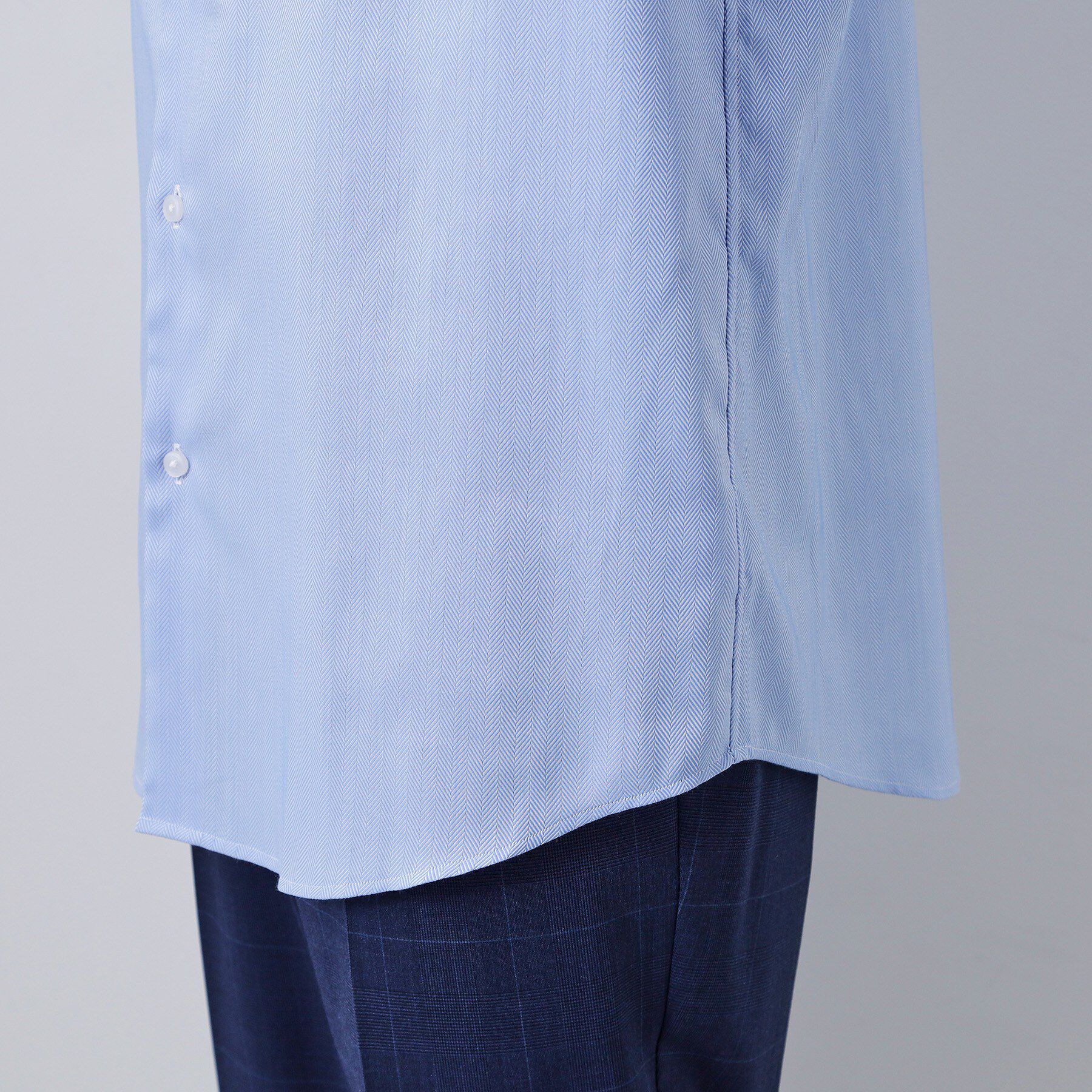 THE SHOP TK「【ビジネス/セレモニー】ドレスへリンボン長袖シャツ」|シャツ・ブラウス|