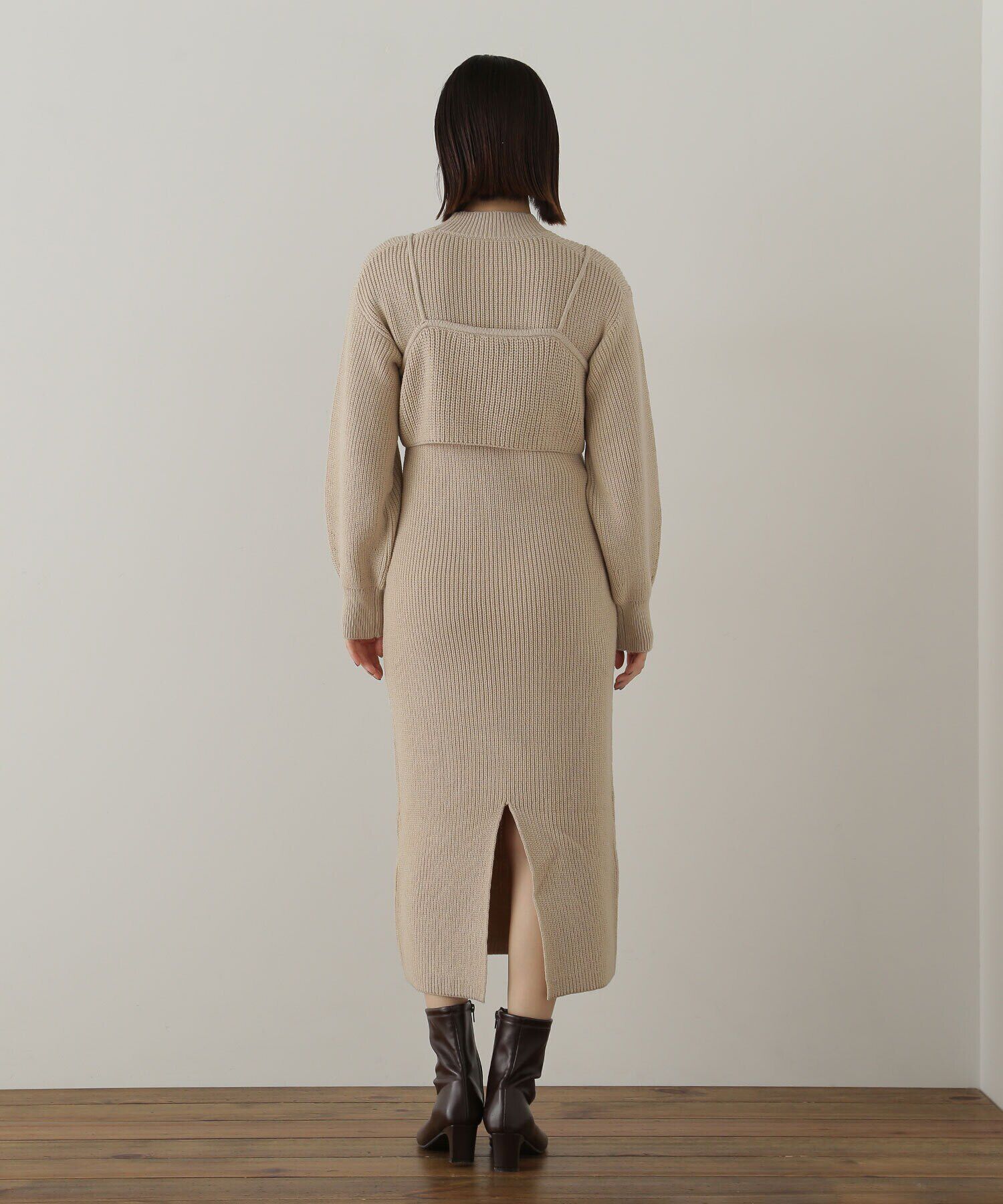  「コンパクトビスチェニットワンピース」|ワンピース|