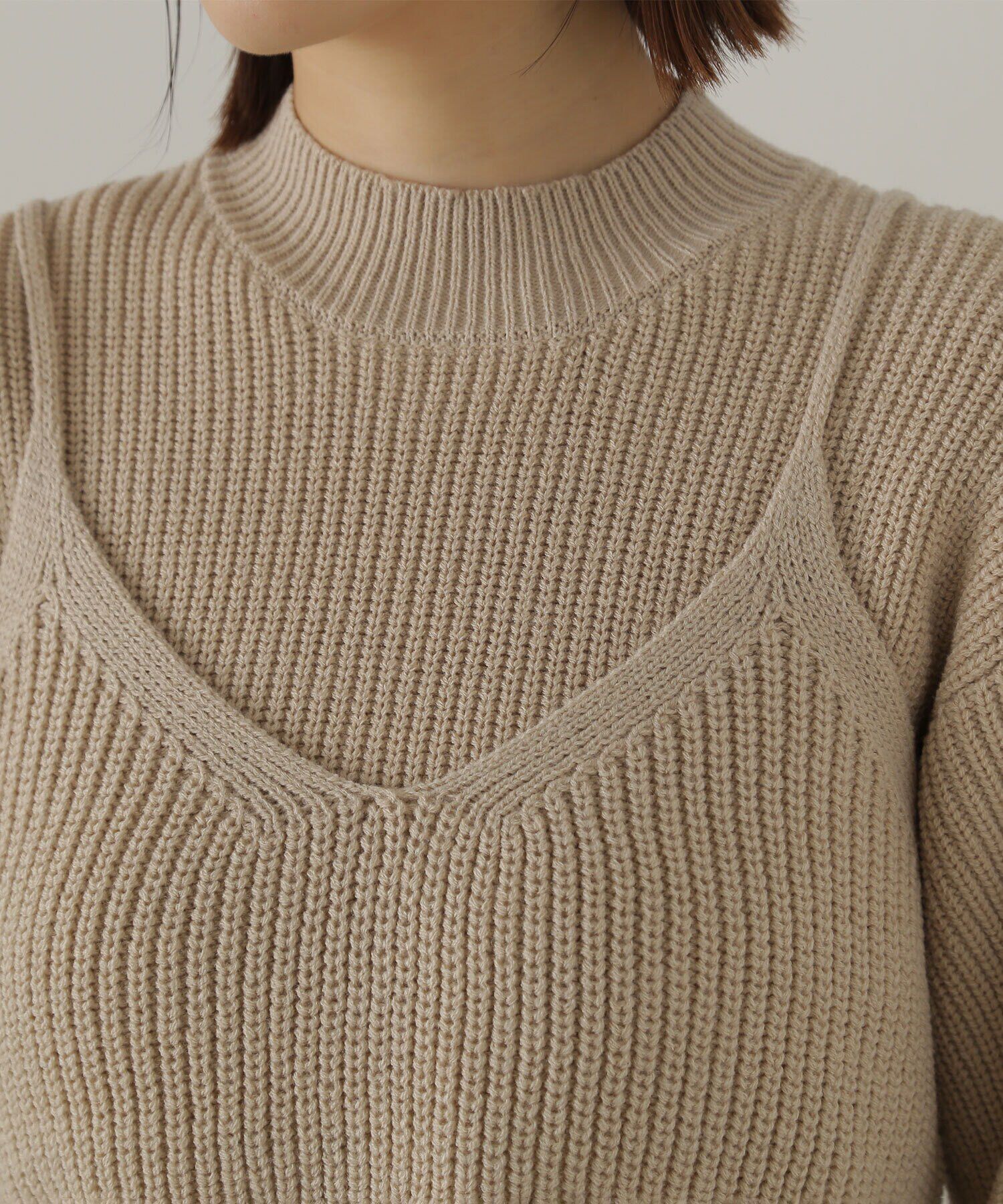  「コンパクトビスチェニットワンピース」|ワンピース|