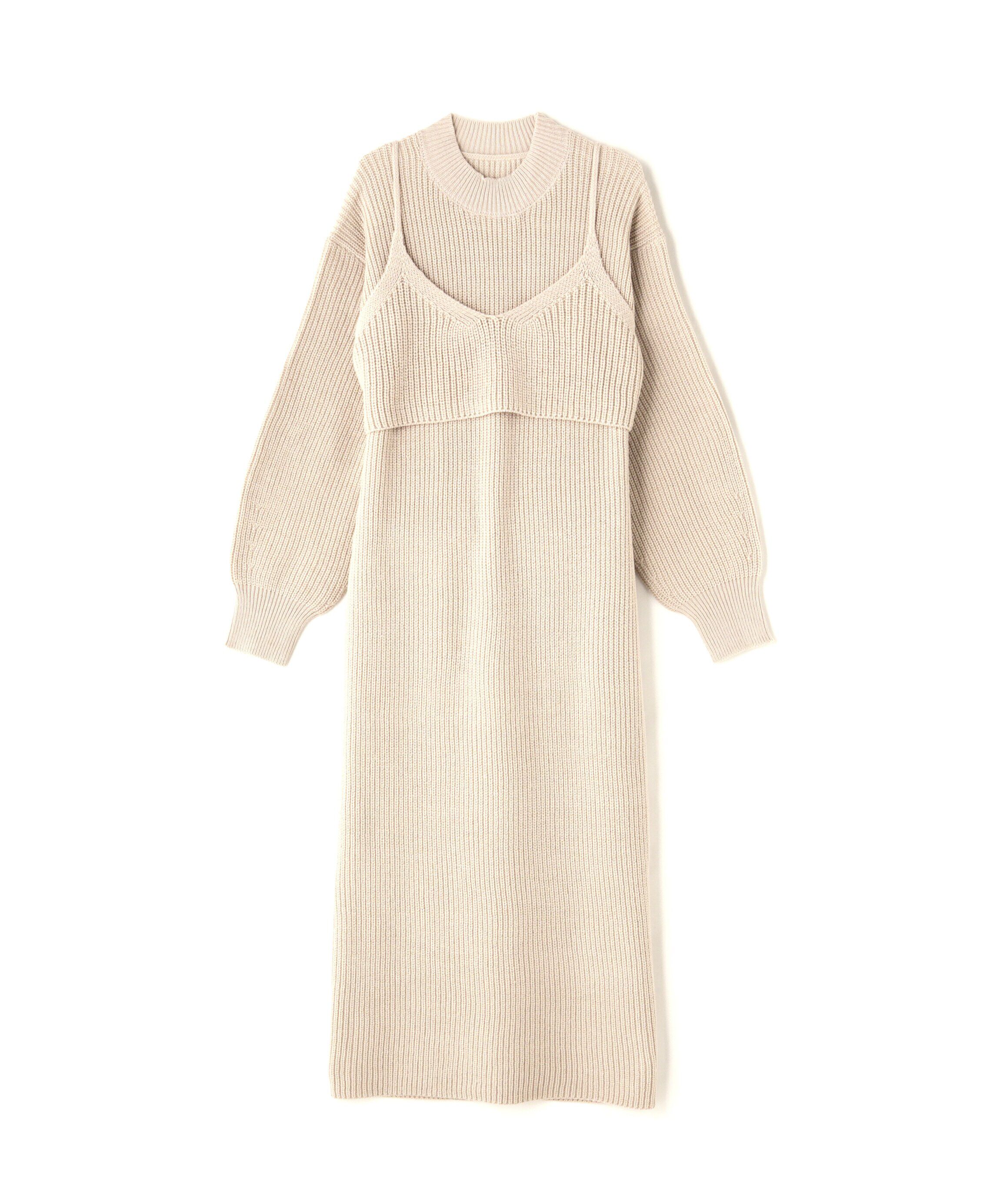  「コンパクトビスチェニットワンピース」|ワンピース|