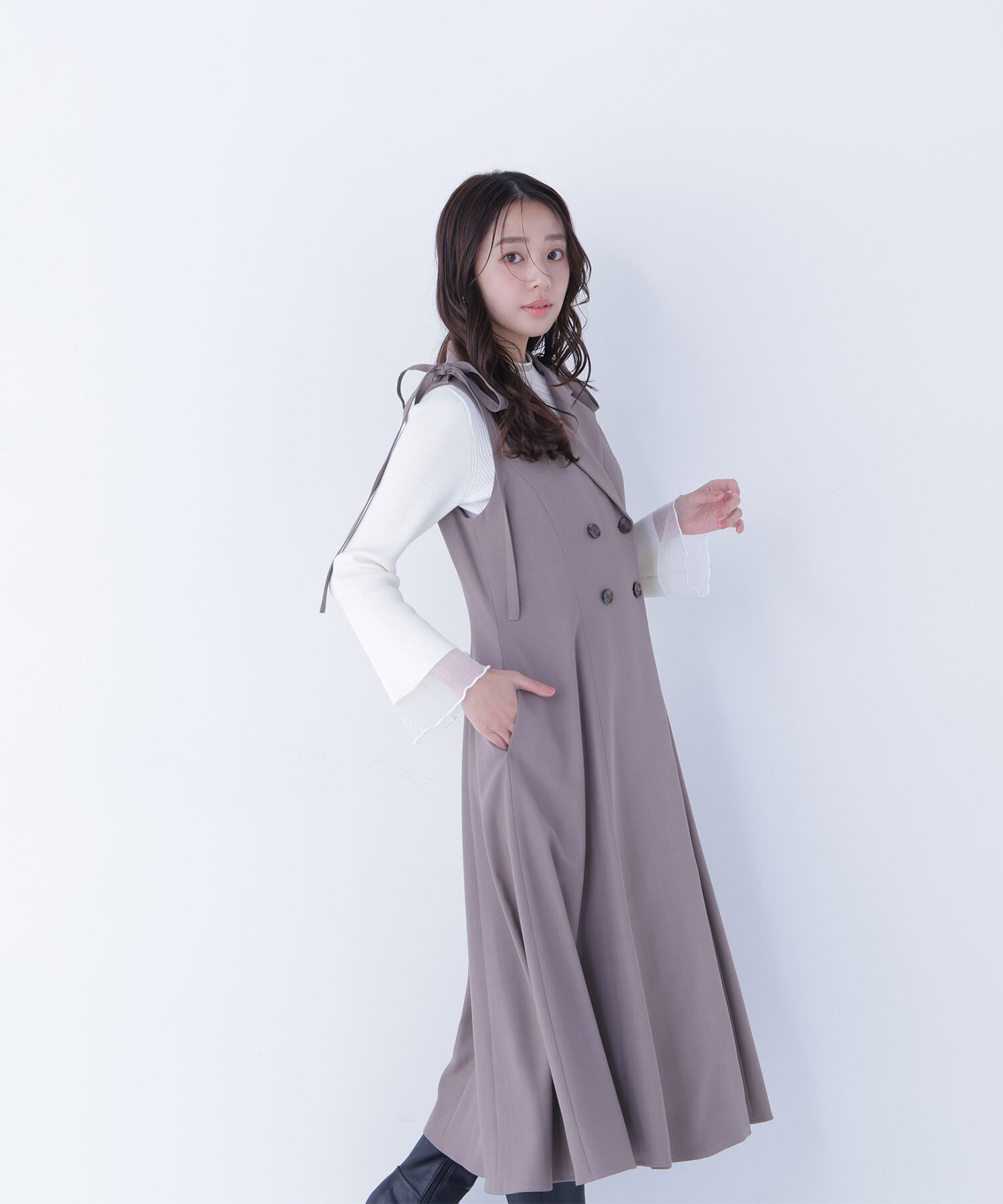  「2wayショルダーリボンジャンスカ」|ワンピース|