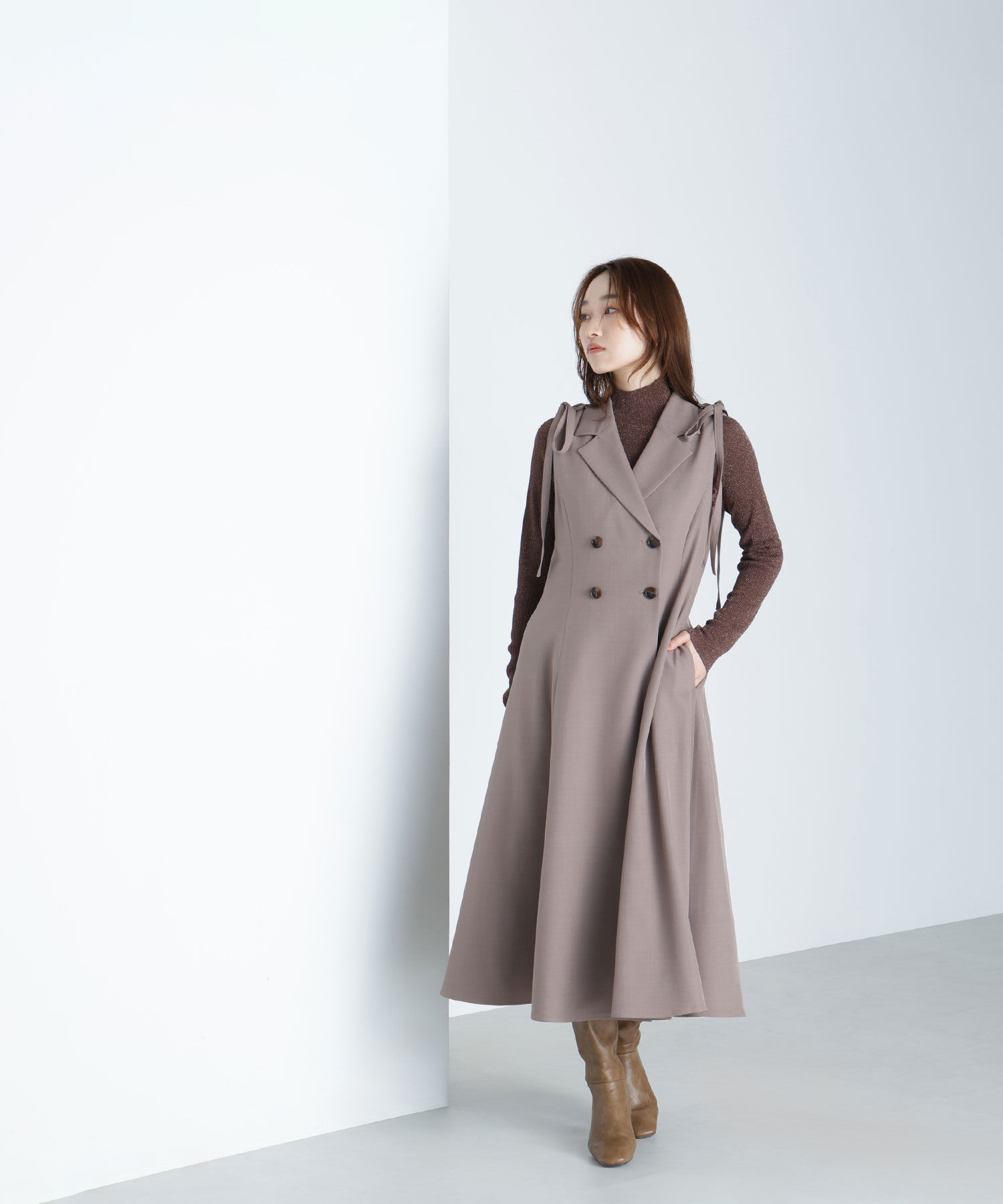  「2wayショルダーリボンジャンスカ」|ワンピース|