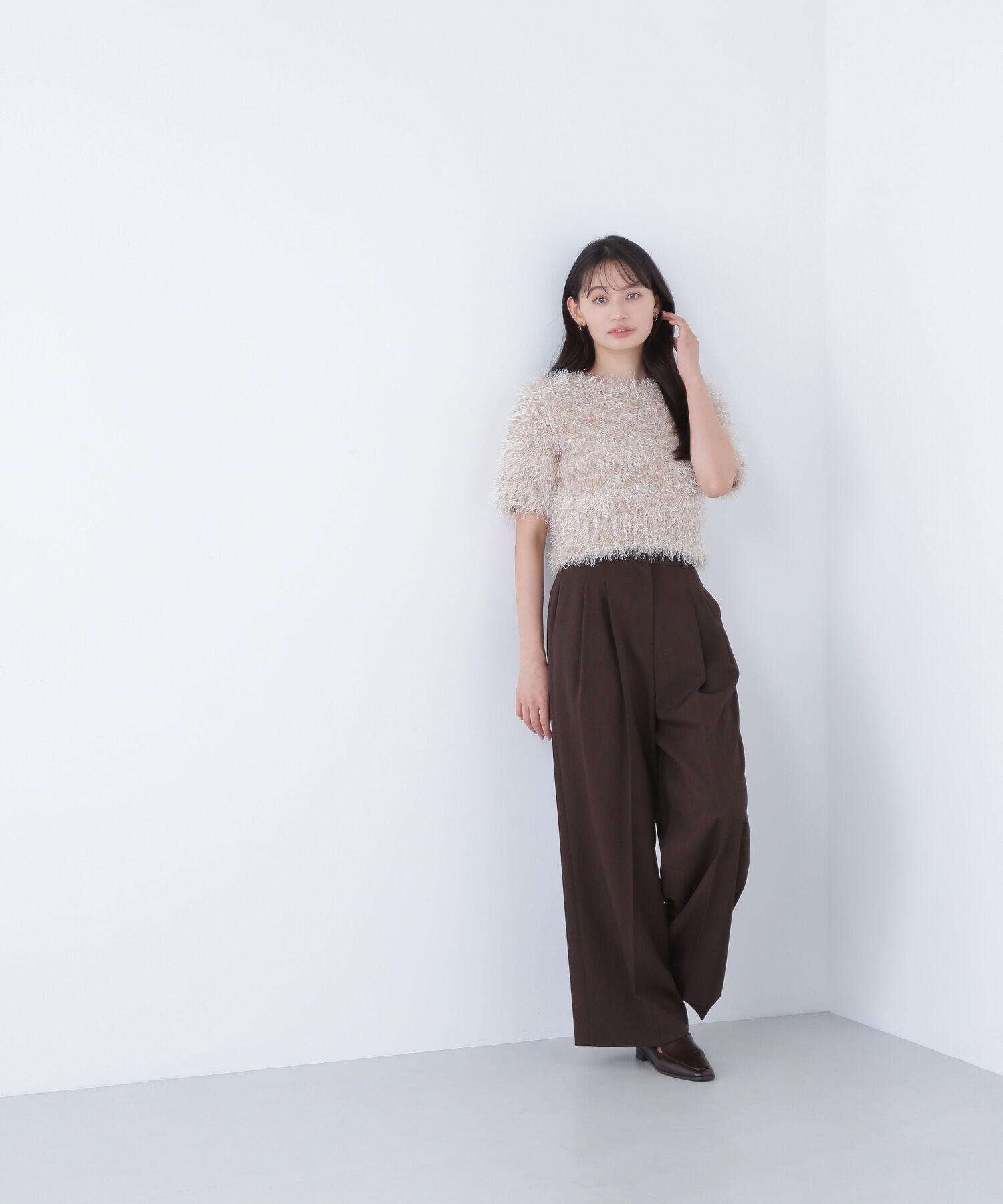  「ミックスシャギーニット」|ニット・セーター|