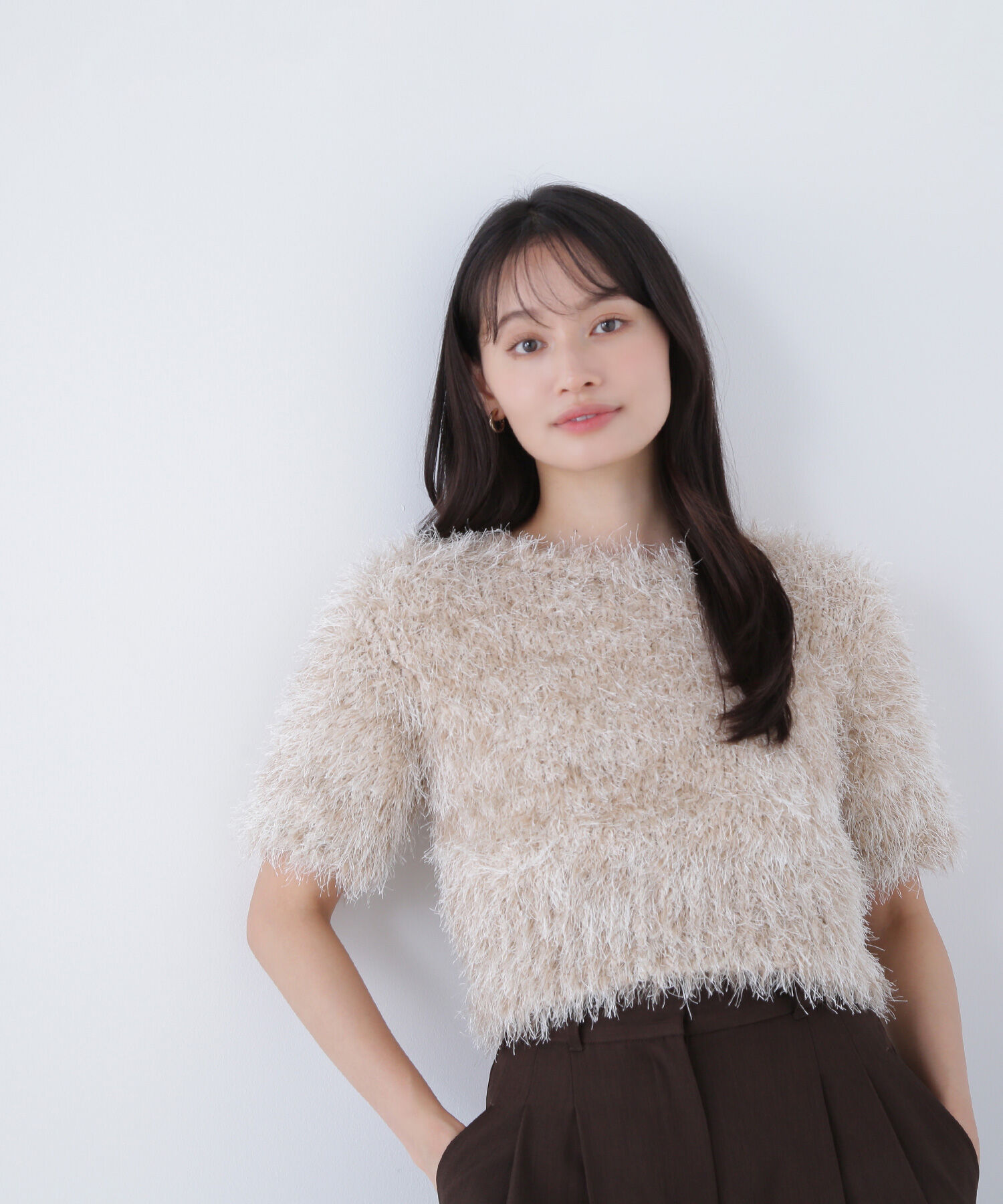  「ミックスシャギーニット」|ニット・セーター|