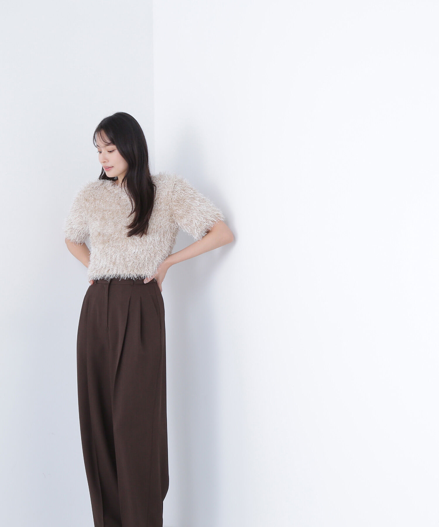  「ミックスシャギーニット」|ニット・セーター|