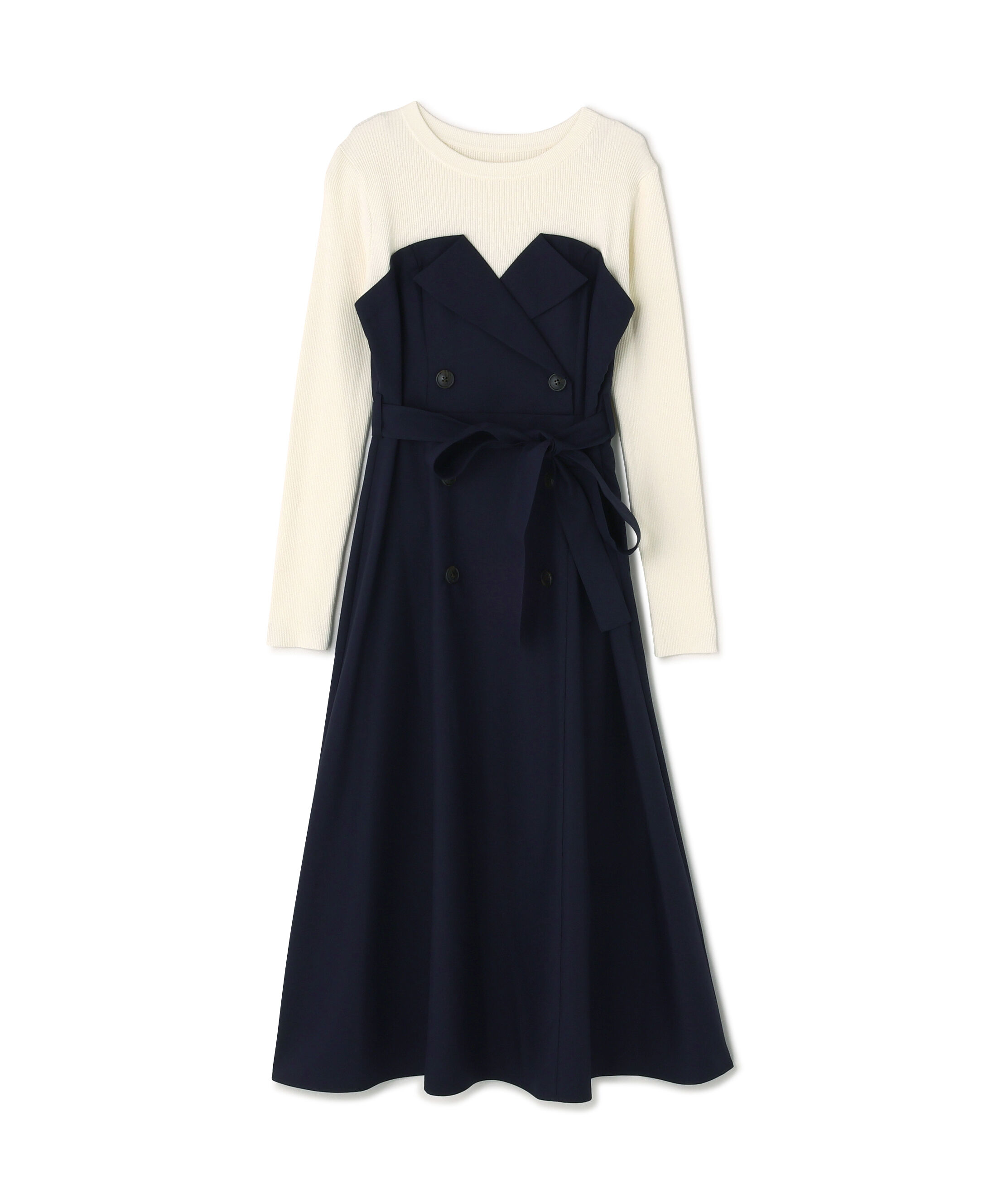  「トレンチディテールドッキングワンピース」|ワンピース|