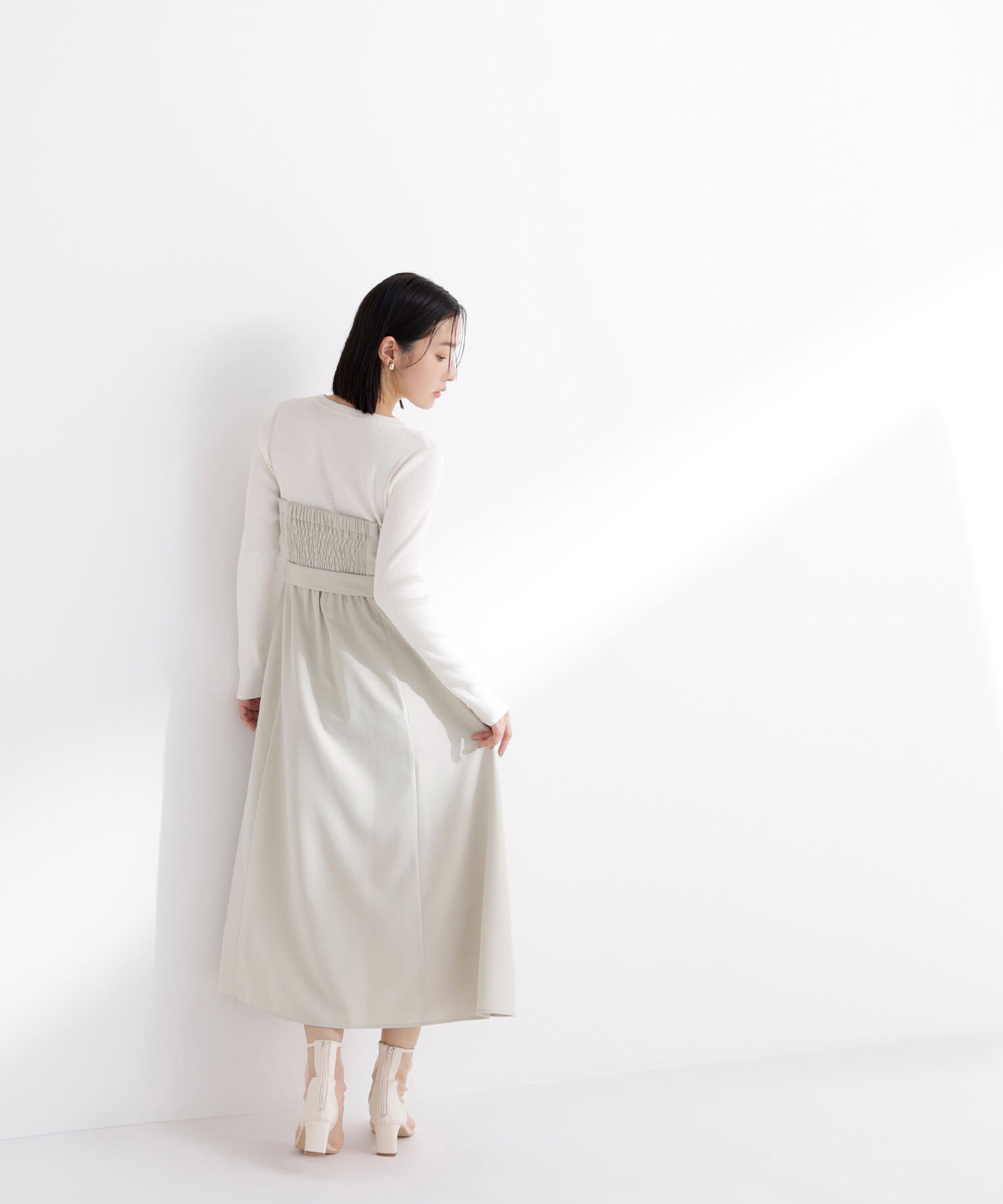  「トレンチディテールドッキングワンピース」|ワンピース|