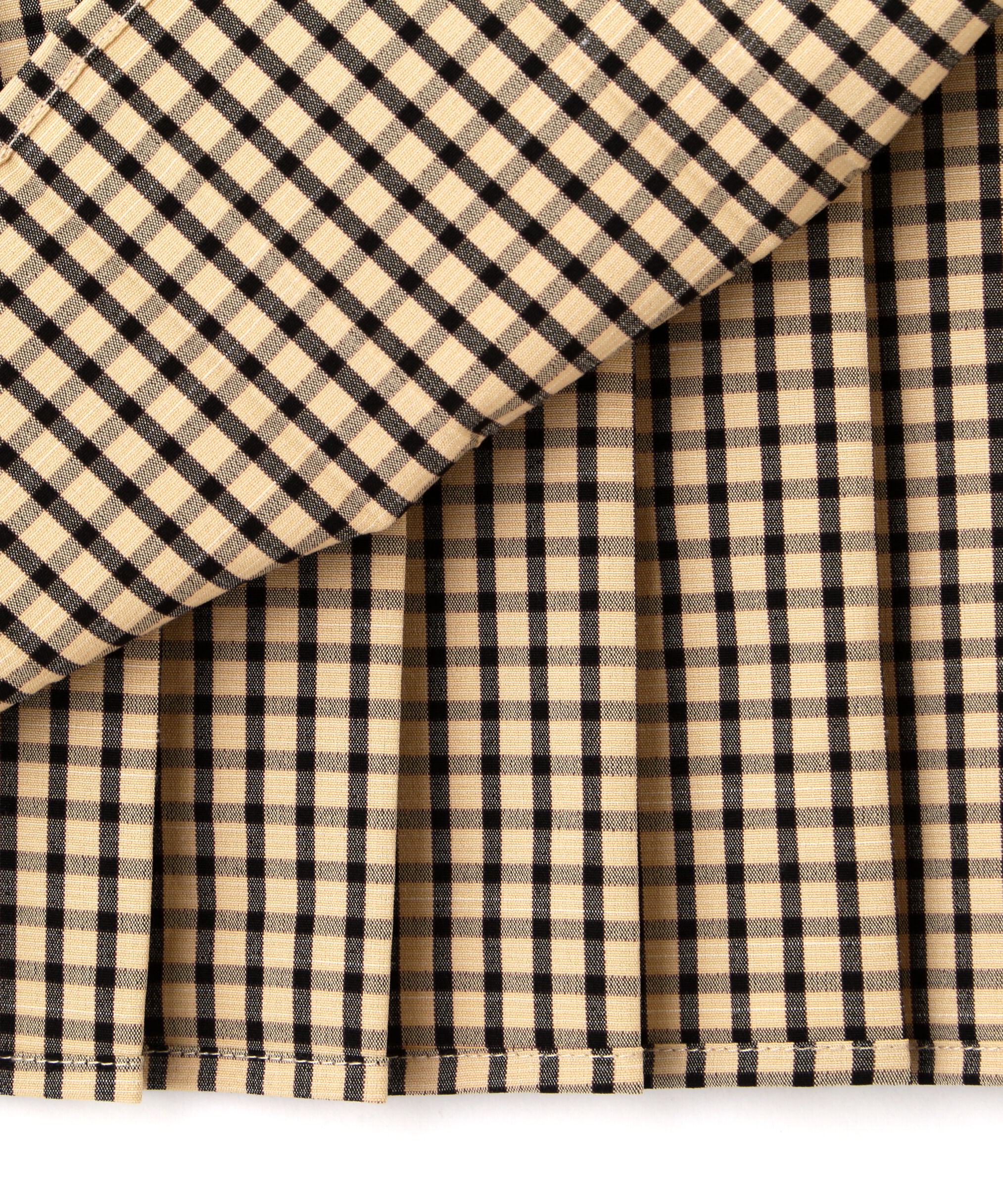  「プリーツシャツロングスリーブミニワンピース」|ワンピース|