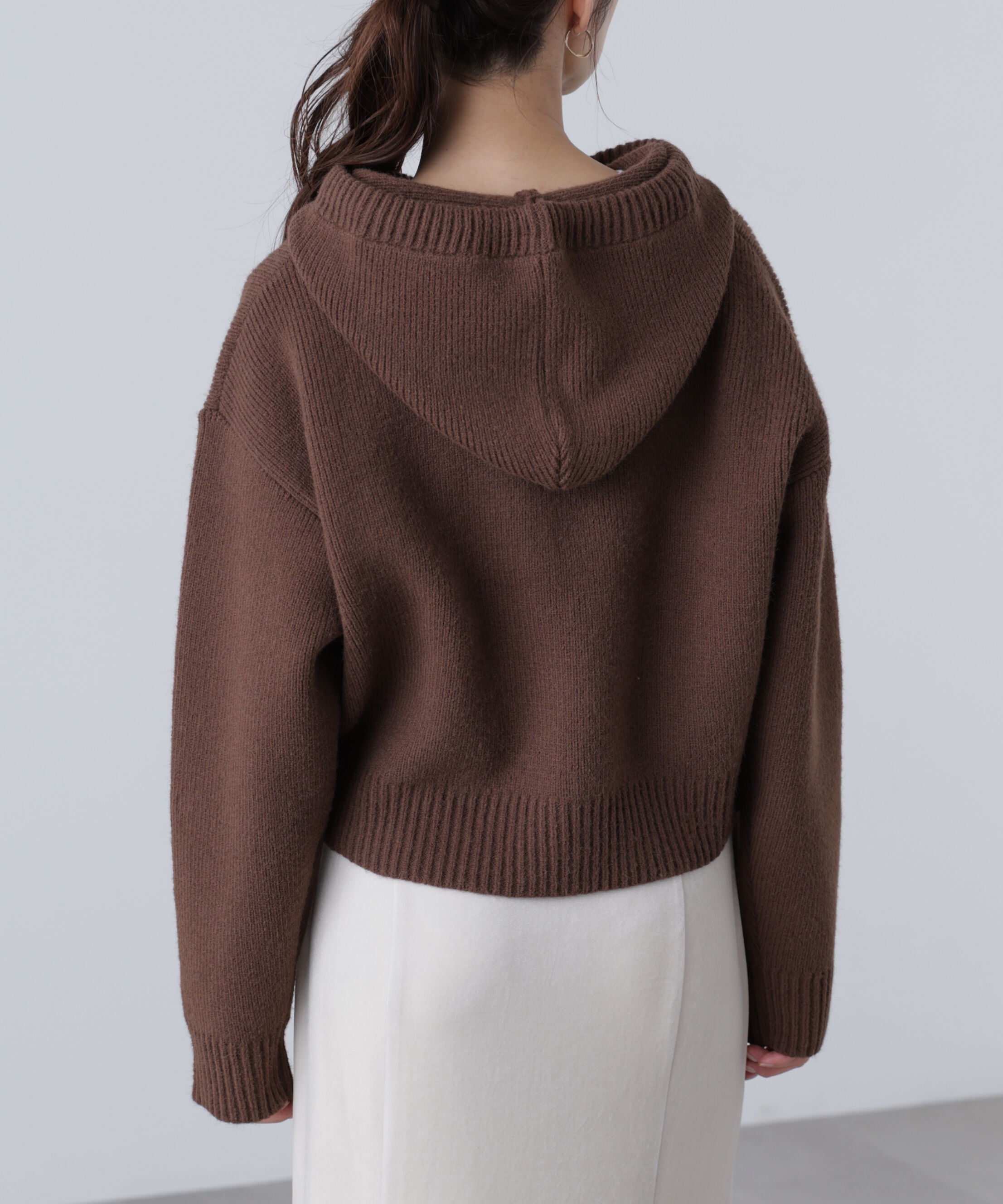  「ジップニットパーカー」|ニット・セーター|