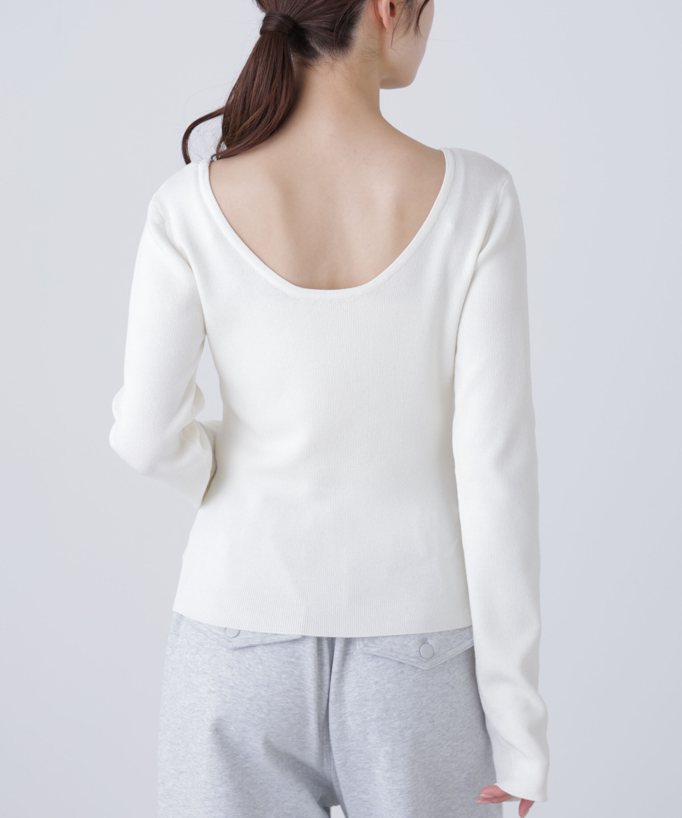  「バックオープンニット」|ニット・セーター|