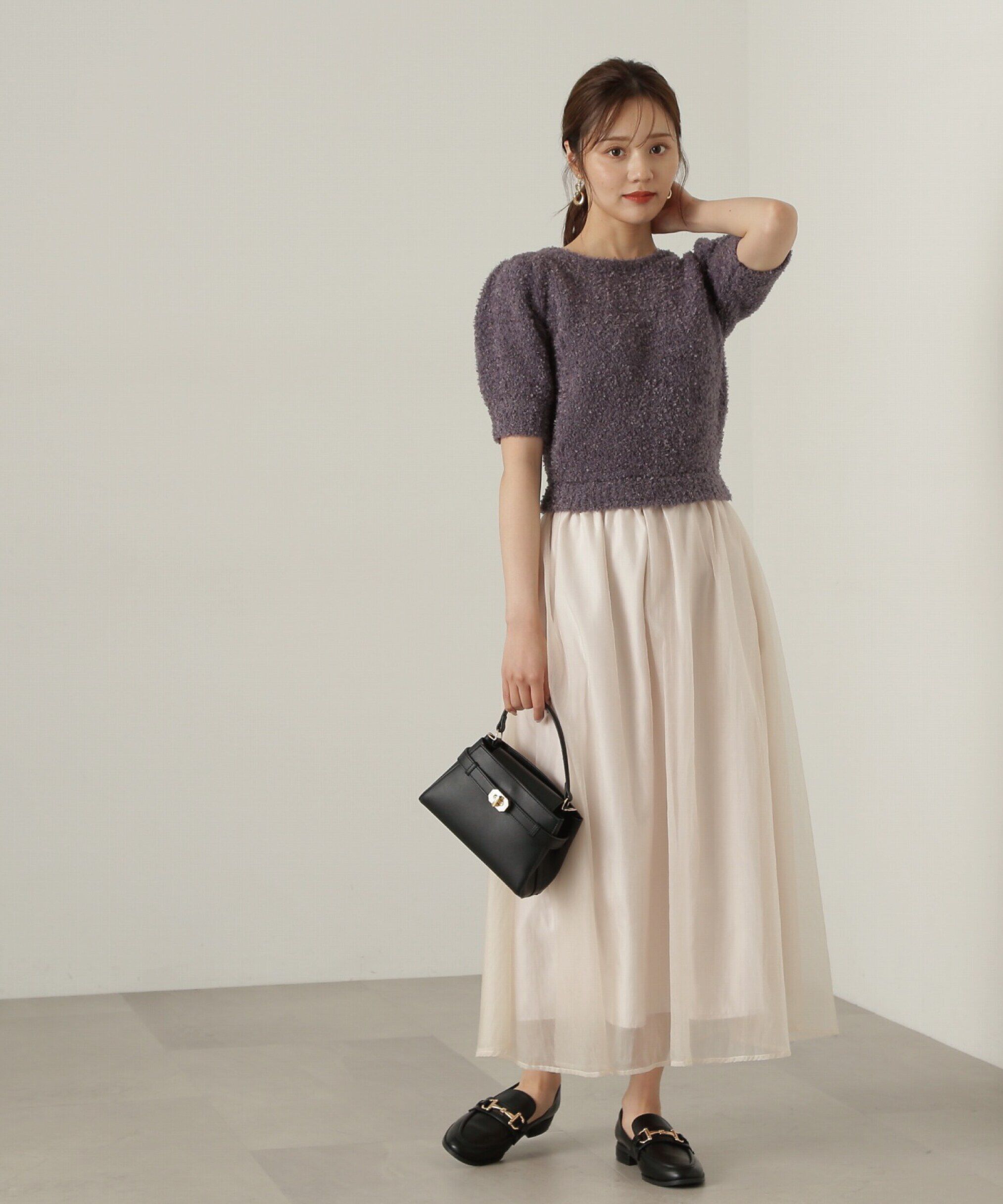 PROPORTION BODY DRESSING「テープヤーンニットドッキングワンピース」|ワンピース|チャコールグ 2