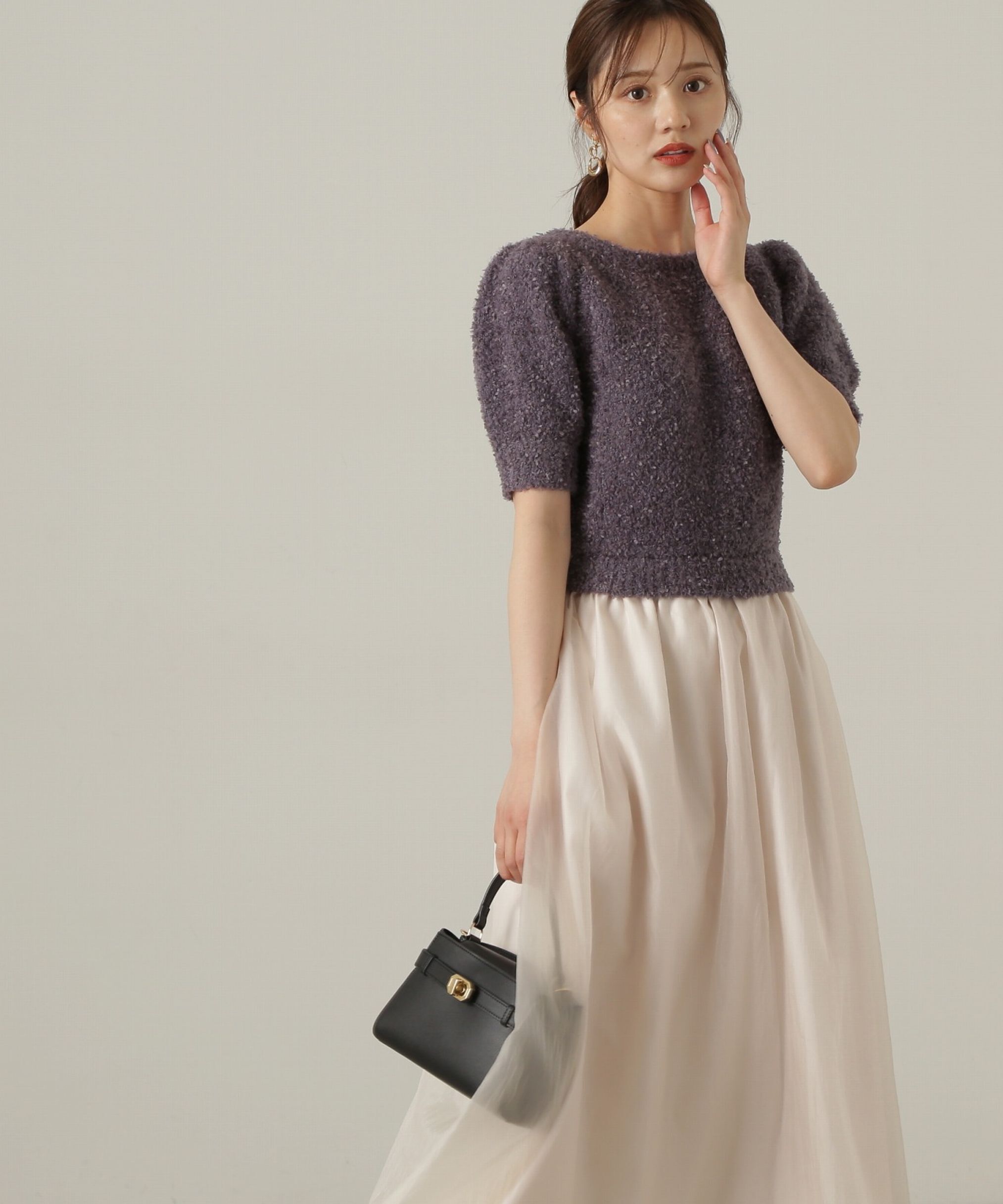 PROPORTION BODY DRESSING「テープヤーンニットドッキングワンピース」|ワンピース|