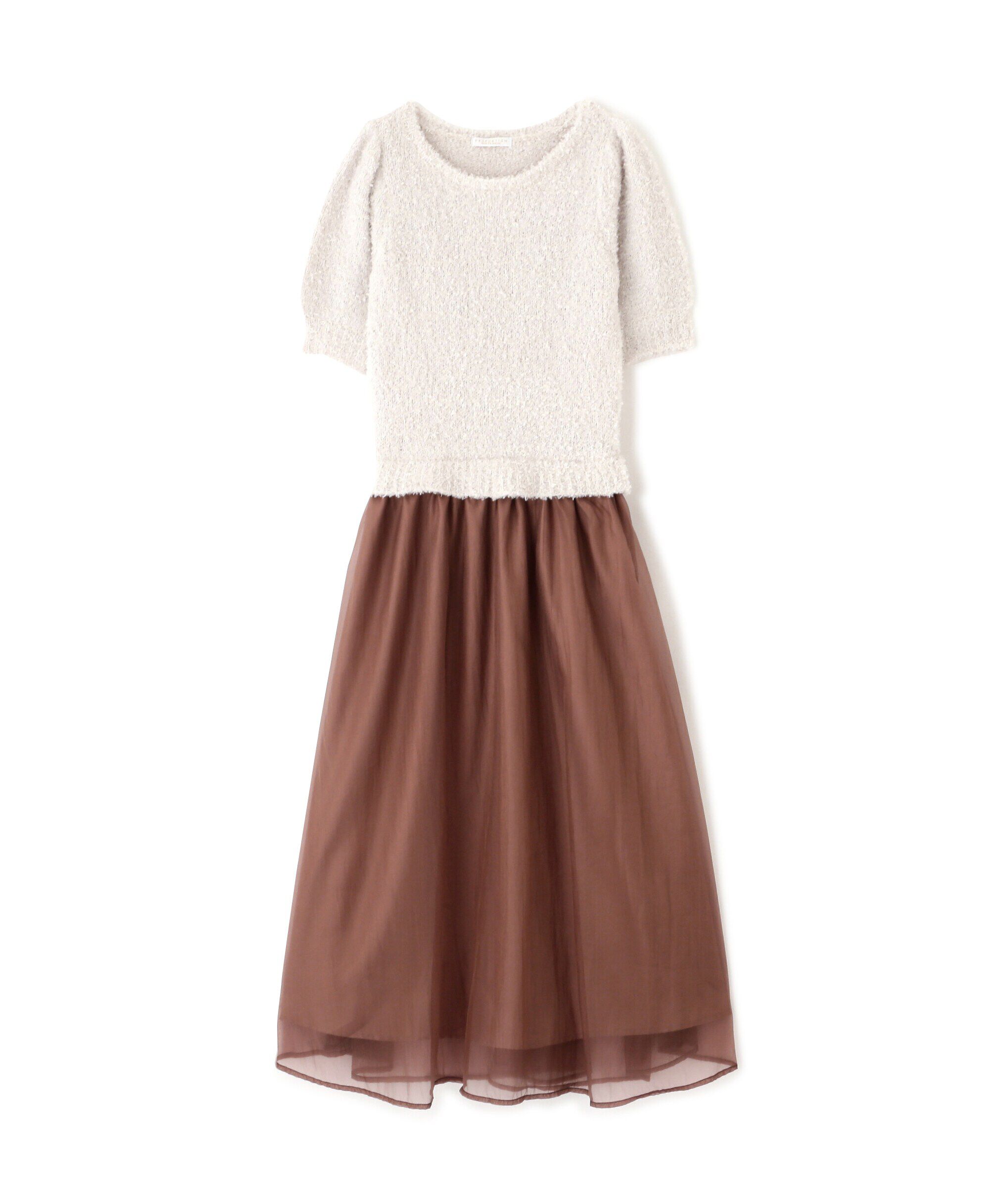 PROPORTION BODY DRESSING「テープヤーンニットドッキングワンピース」|ワンピース|