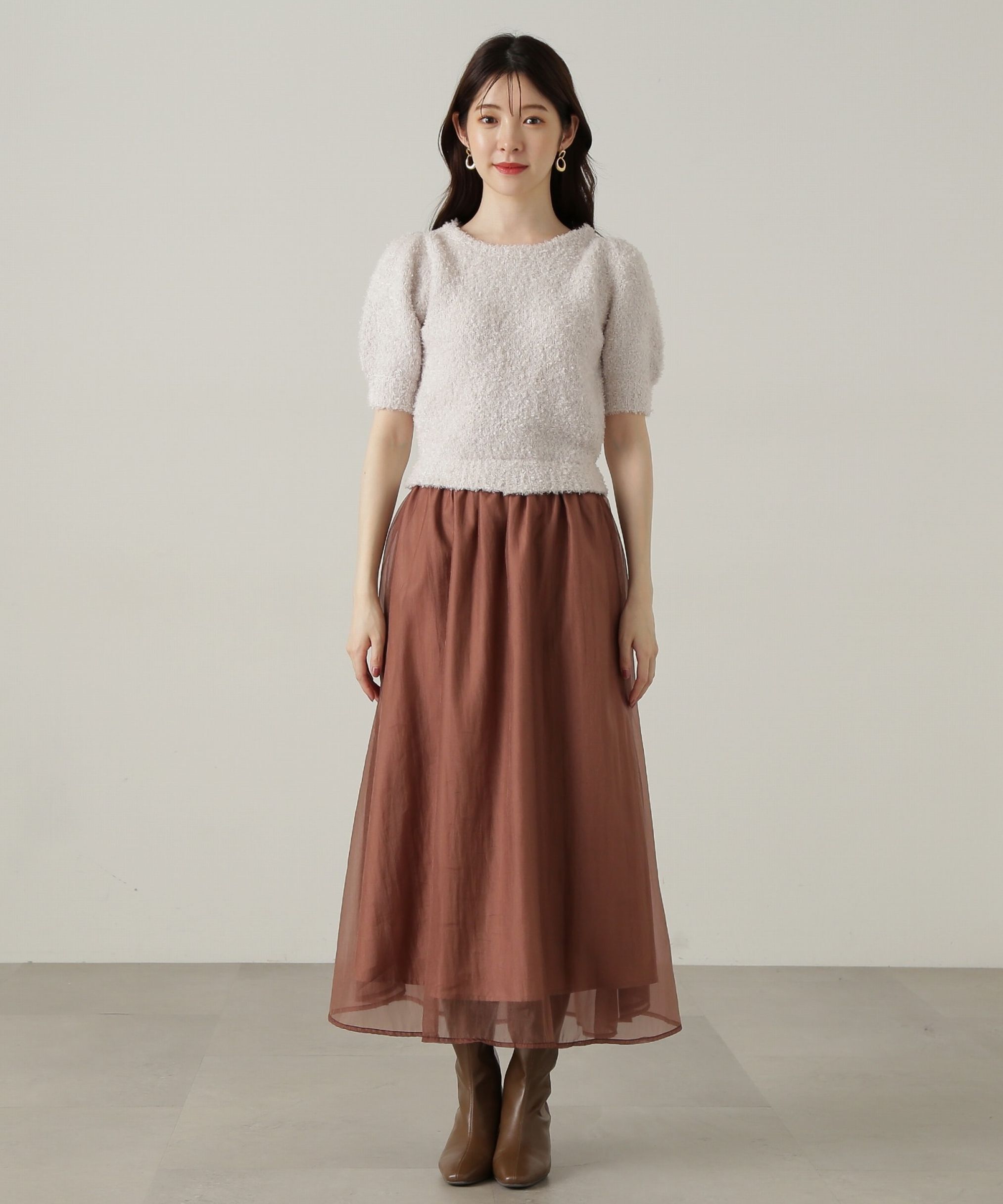 PROPORTION BODY DRESSING「テープヤーンニットドッキングワンピース」|ワンピース|