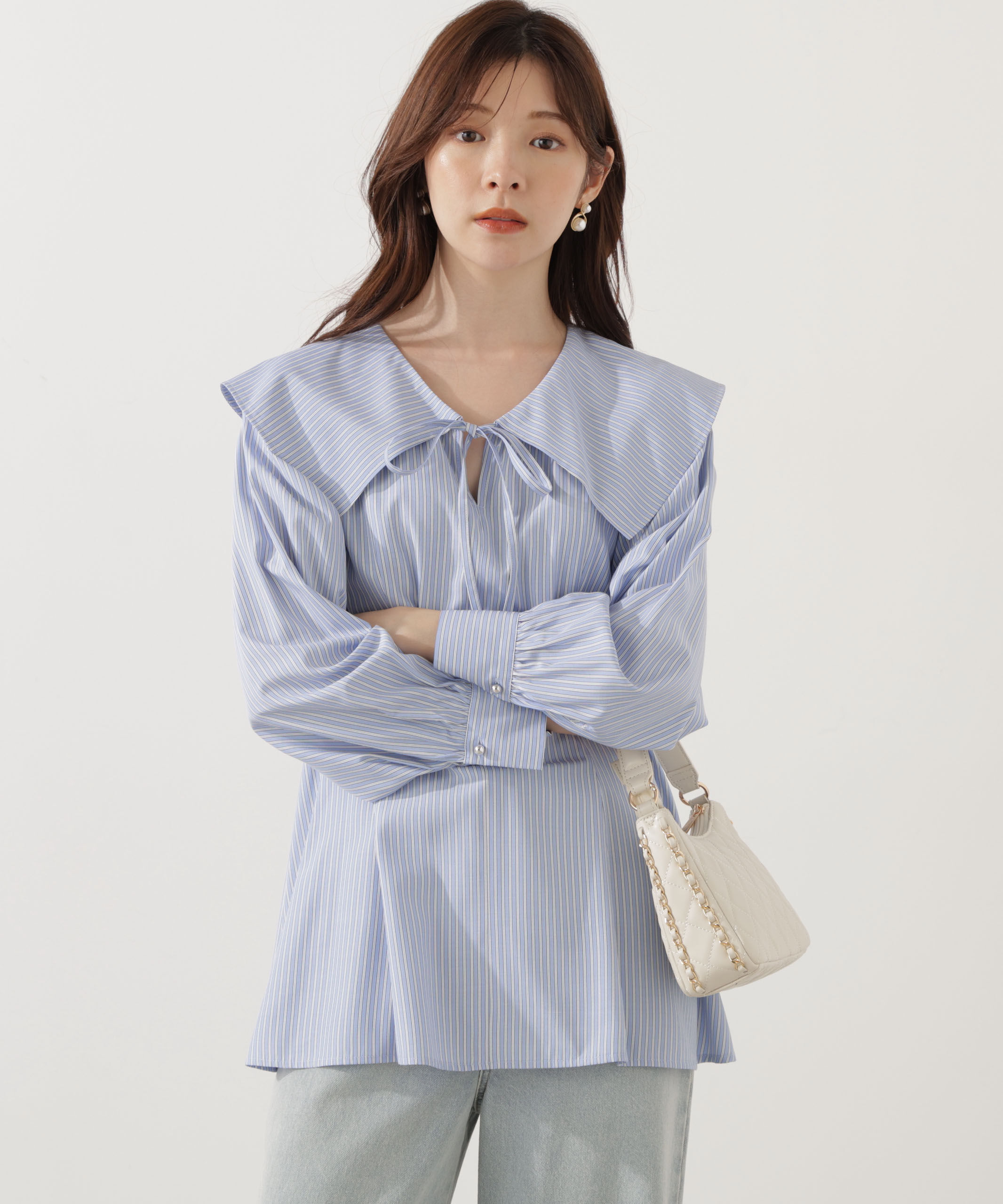 PROPORTION BODY DRESSING「ビッグカラーブラウス」|シャツ・ブラウス|