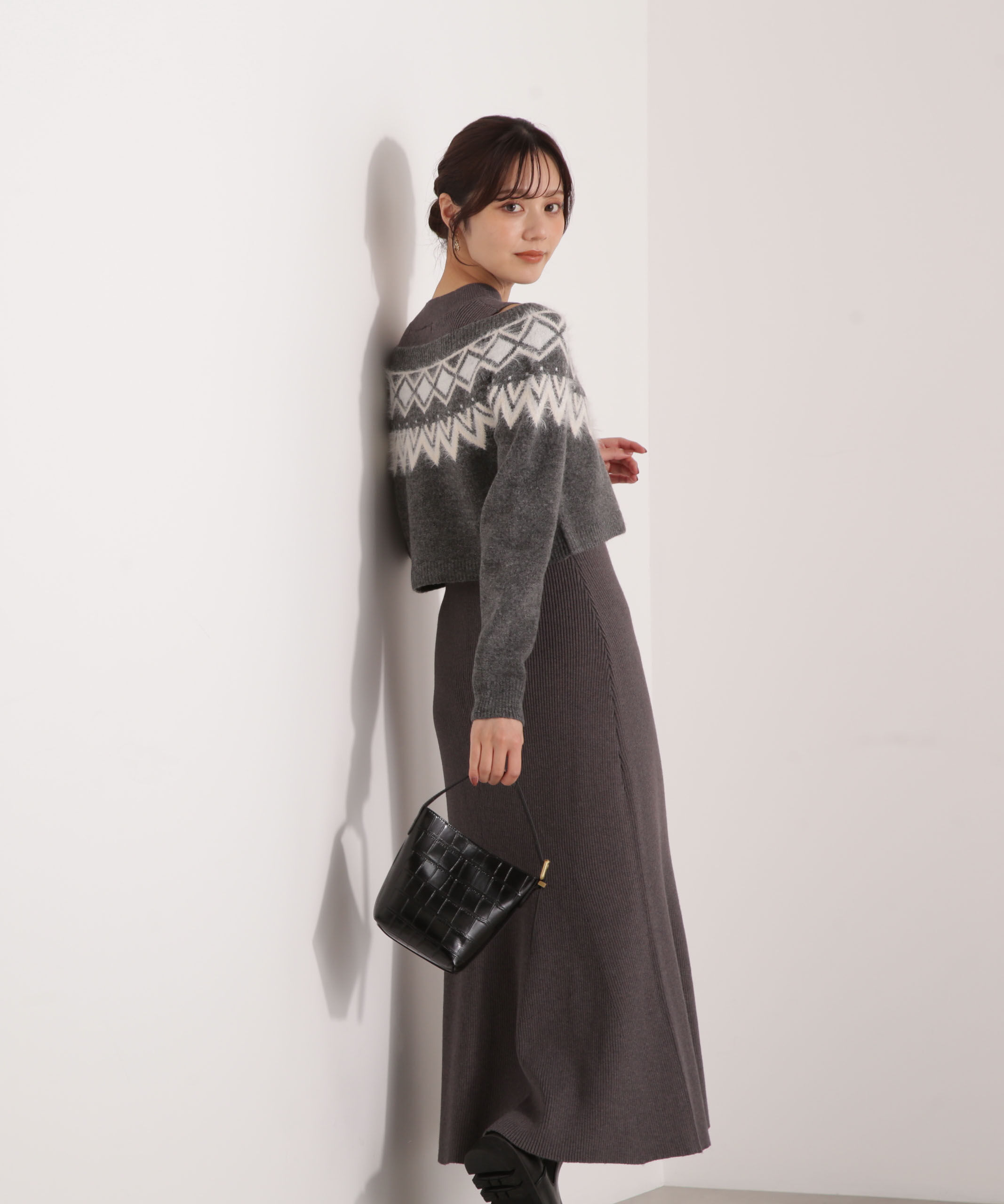 PROPORTION BODY DRESSING「ノルディックニットSETUP ワンピース 25AW」|ワンピース|