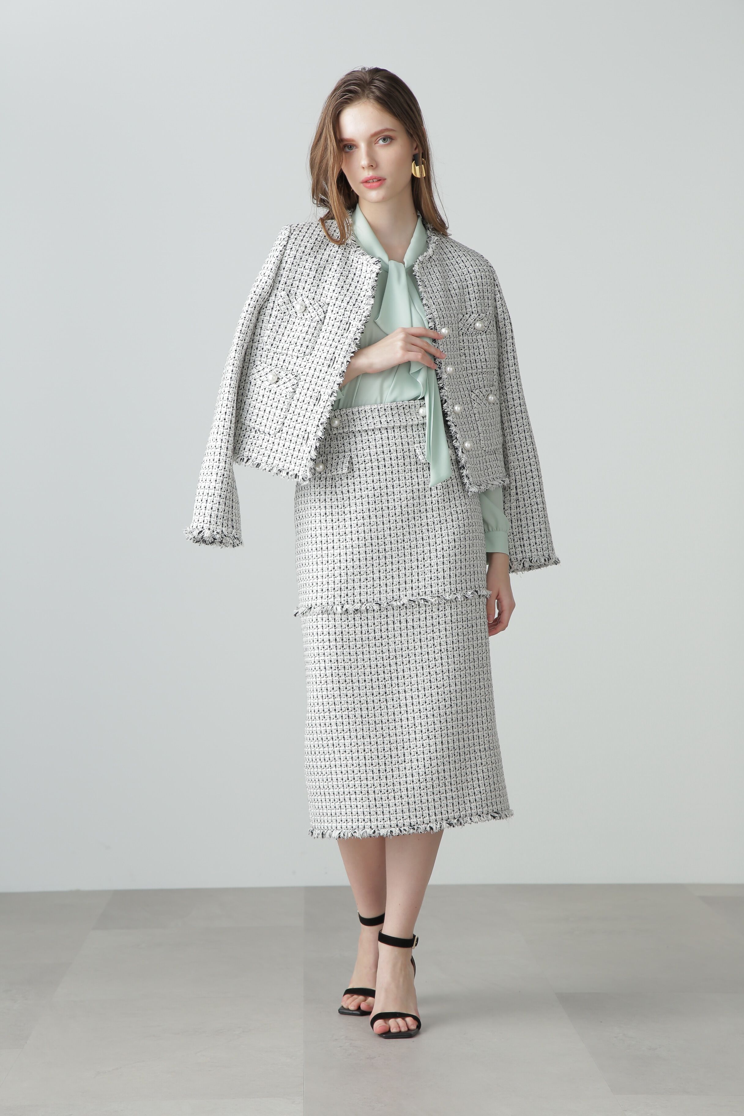  「◆ツイードセットアップスカート」|スカート|