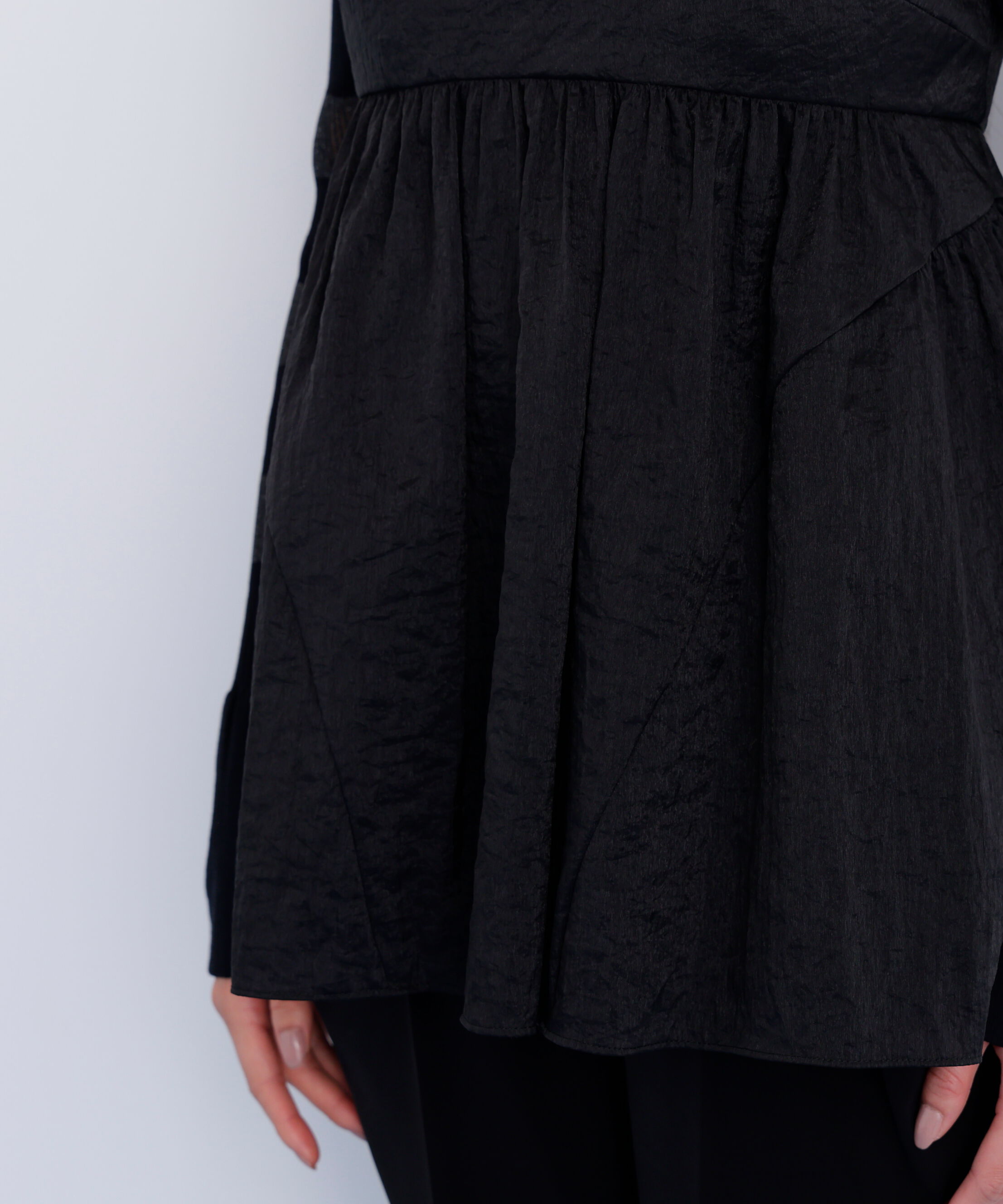  「シャイニータフタチュニックブラウス」|シャツ・ブラウス|