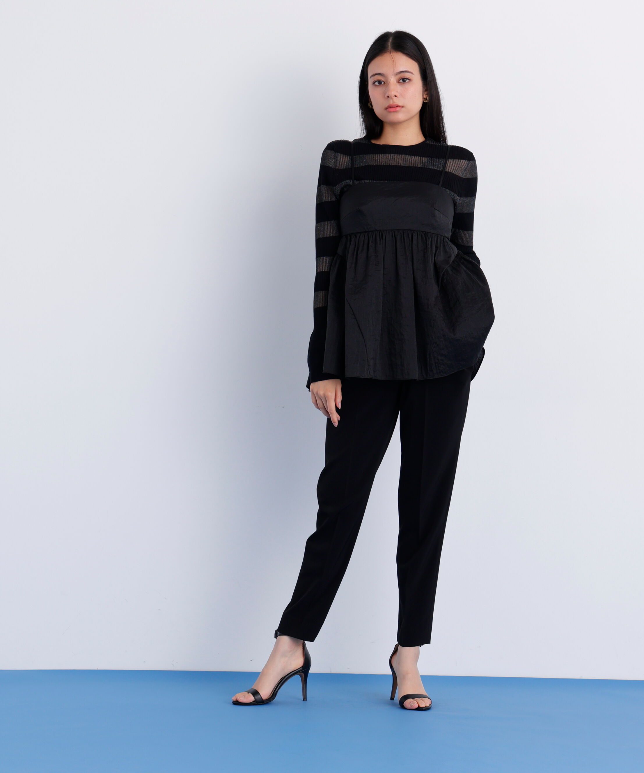  「シャイニータフタチュニックブラウス」|シャツ・ブラウス|