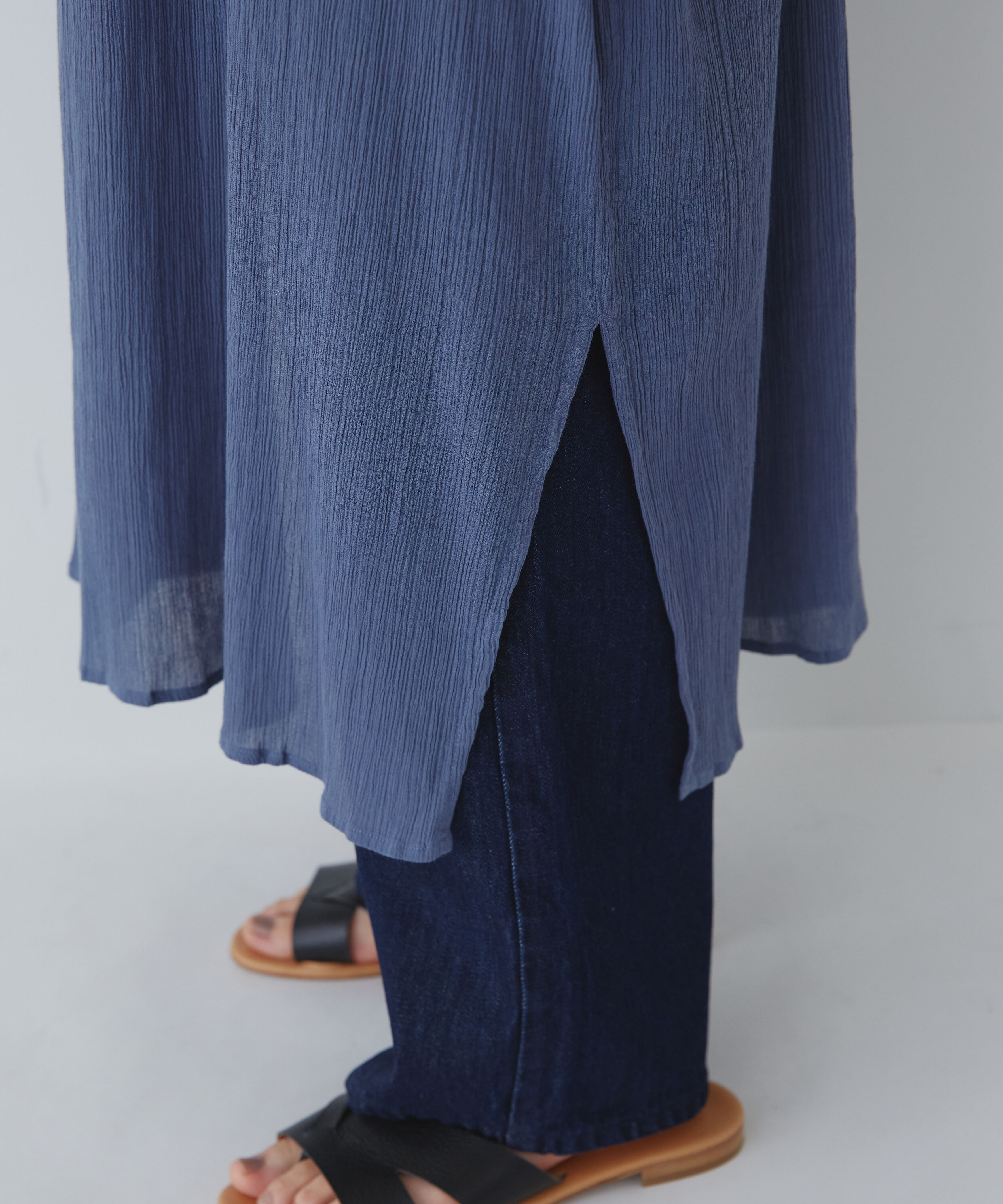  「◆インドクレープギャザーワンピース」|ワンピース|