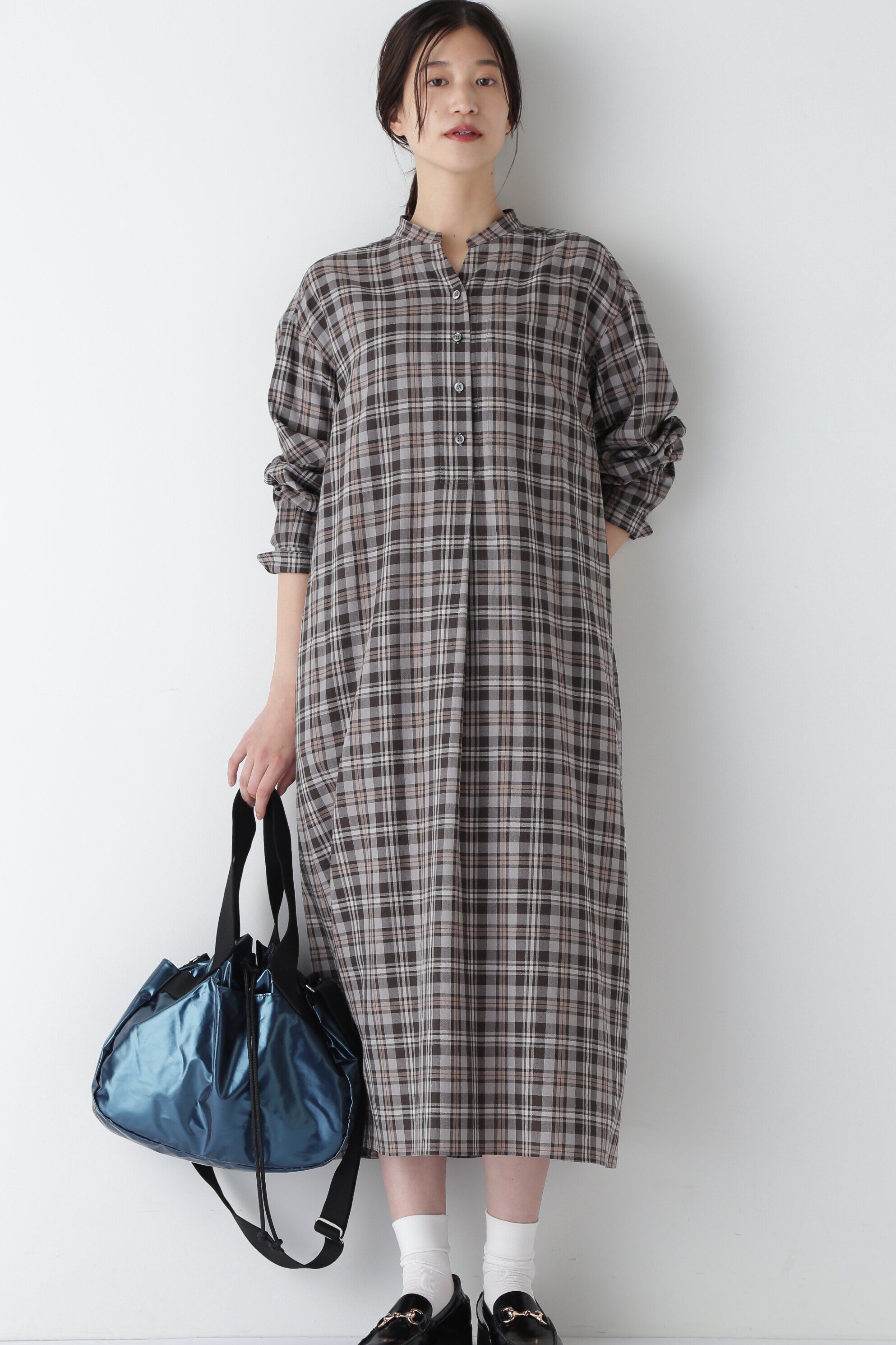  「◆オリジナルチェックシャツワンピース」|ワンピース|グレーチェッ 3