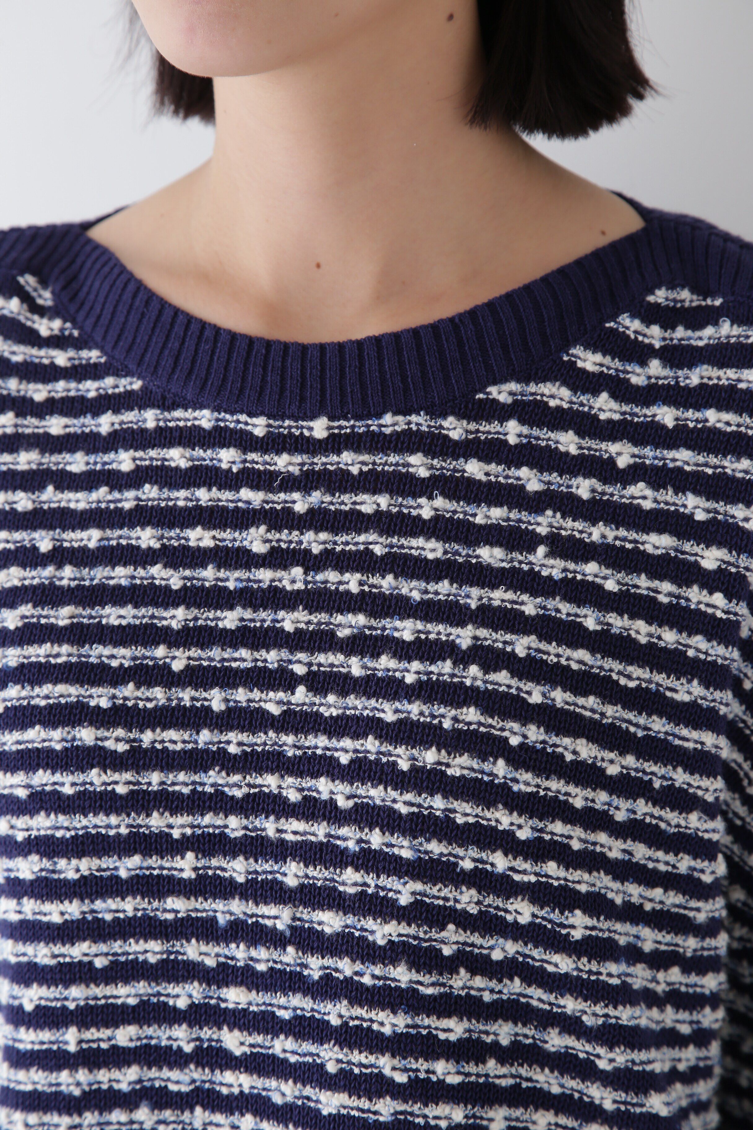  「◆【ウォッシャブル】MIXヤーンガーターボーダープルオーバー」|ニット・セーター|