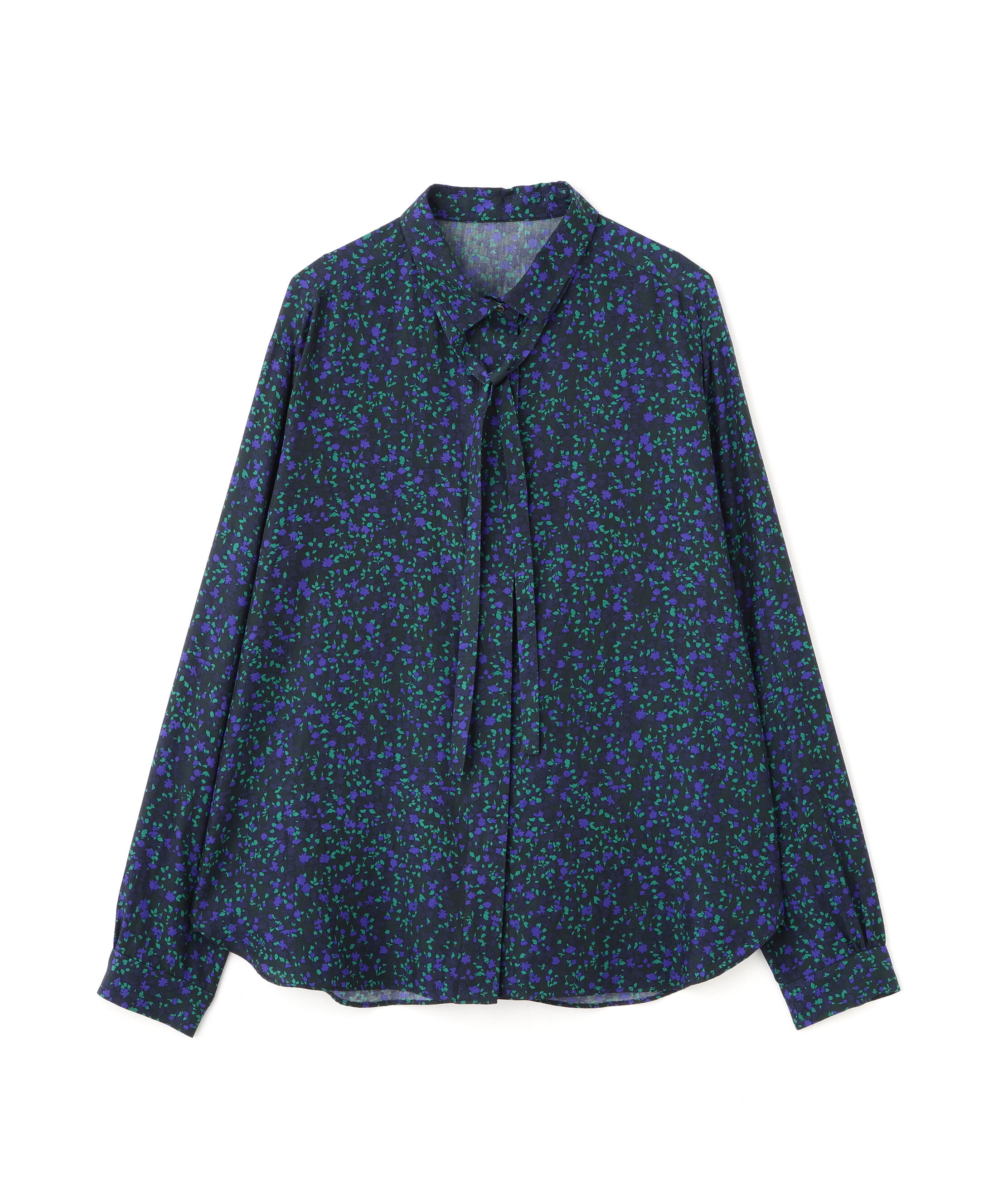  「プチフラワープリントボウタイシャツブラウス」|シャツ・ブラウス|