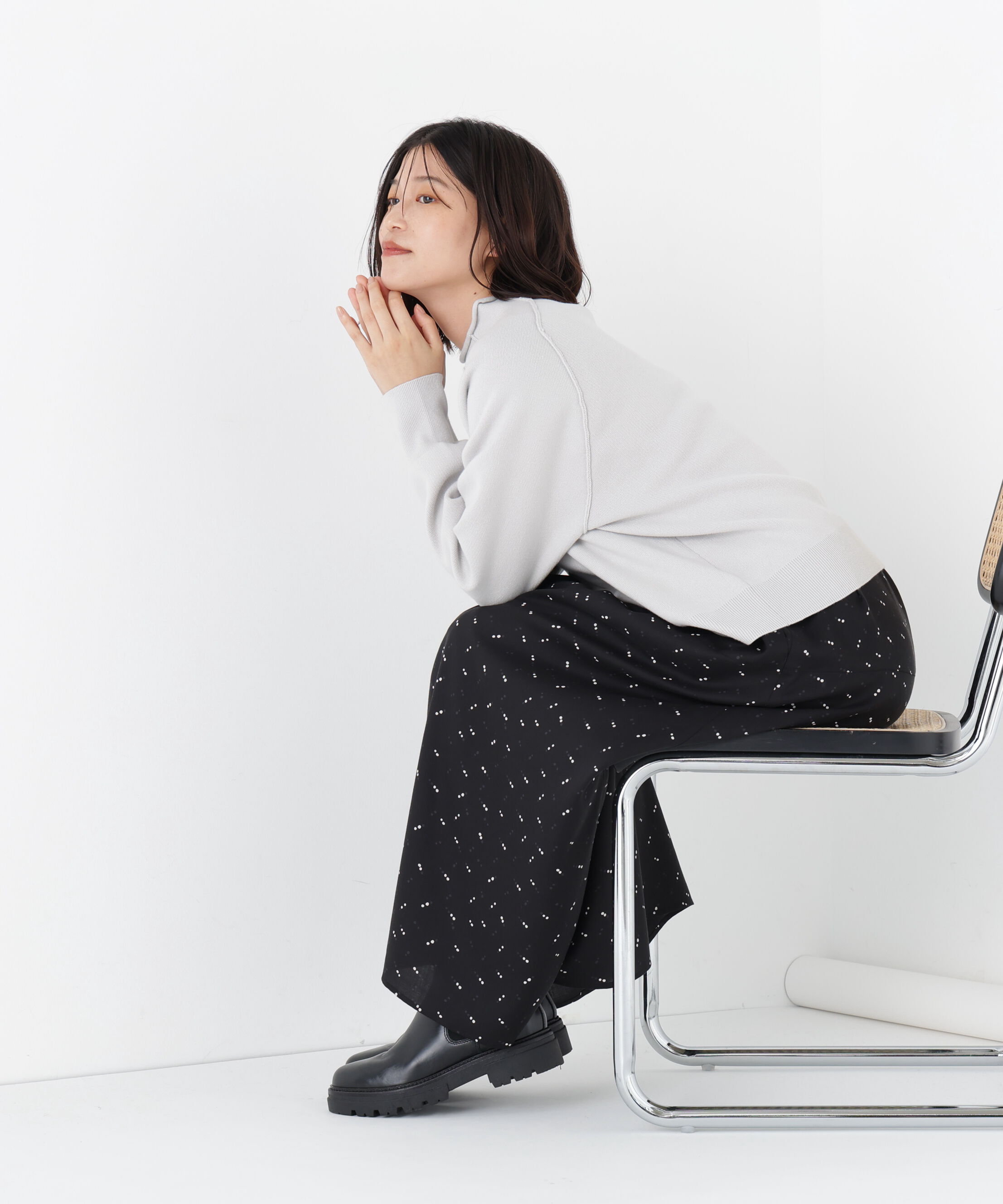  「◆変形ドットタックギャザーＳＫ」|スカート|