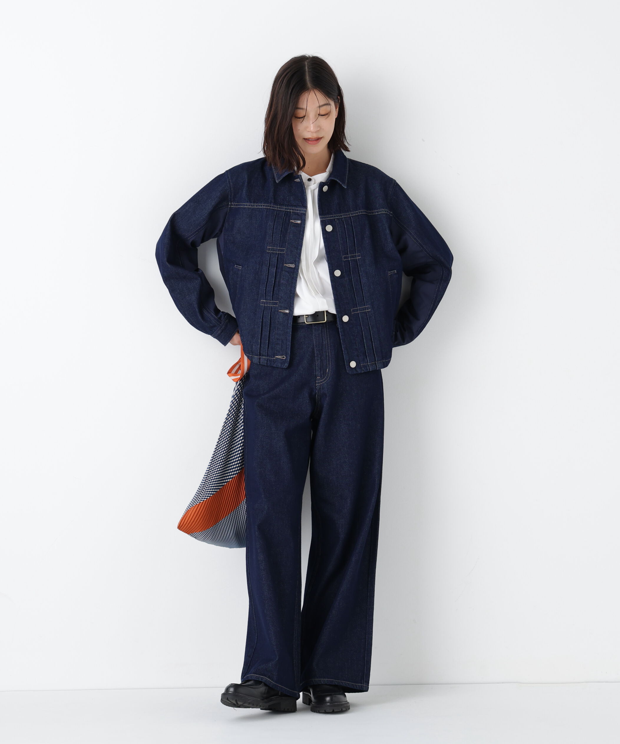  「◆ソフトデニムセミワイドパンツ」|その他|