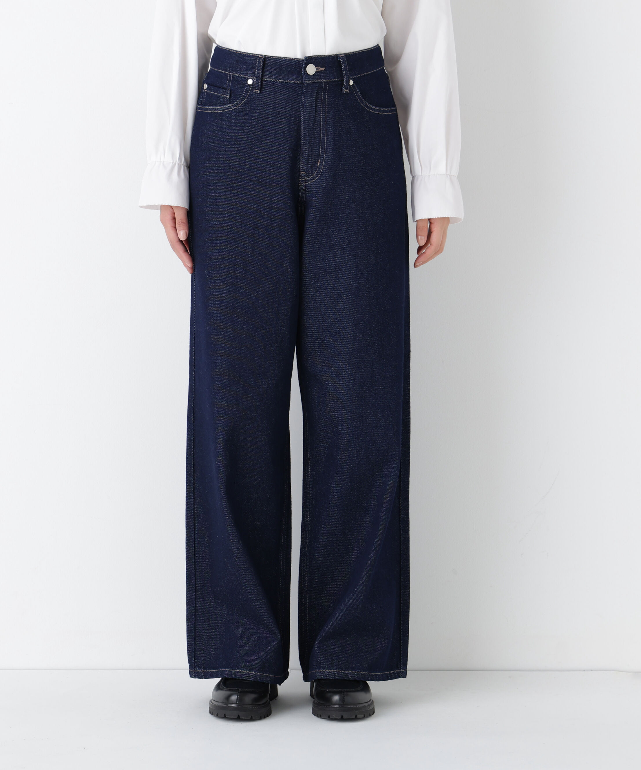  「◆ソフトデニムセミワイドパンツ」|その他|