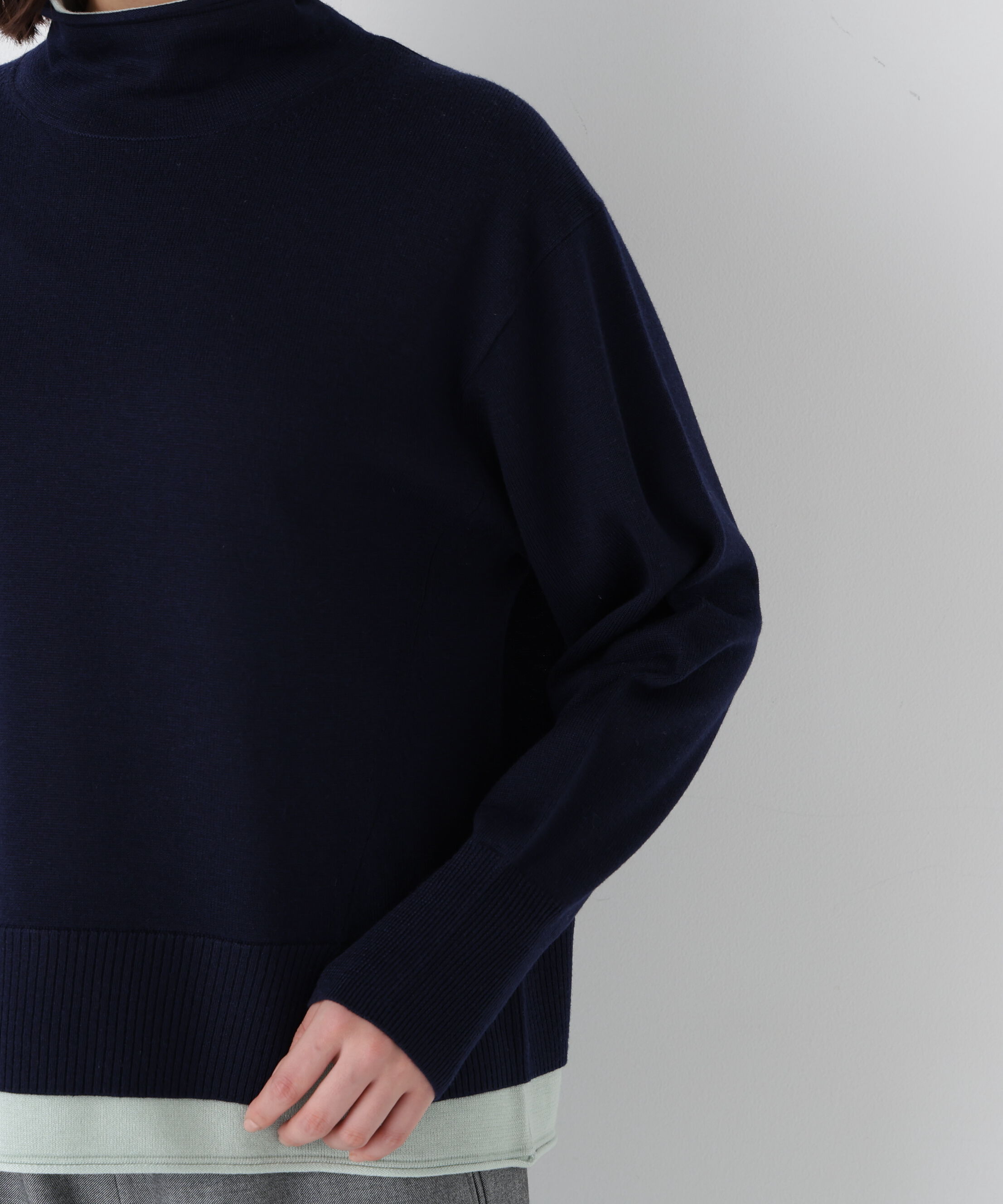  「◆ウールＭＩＸハイゲージバイカラータートルＰ／Ｏ」|ニット・セーター|