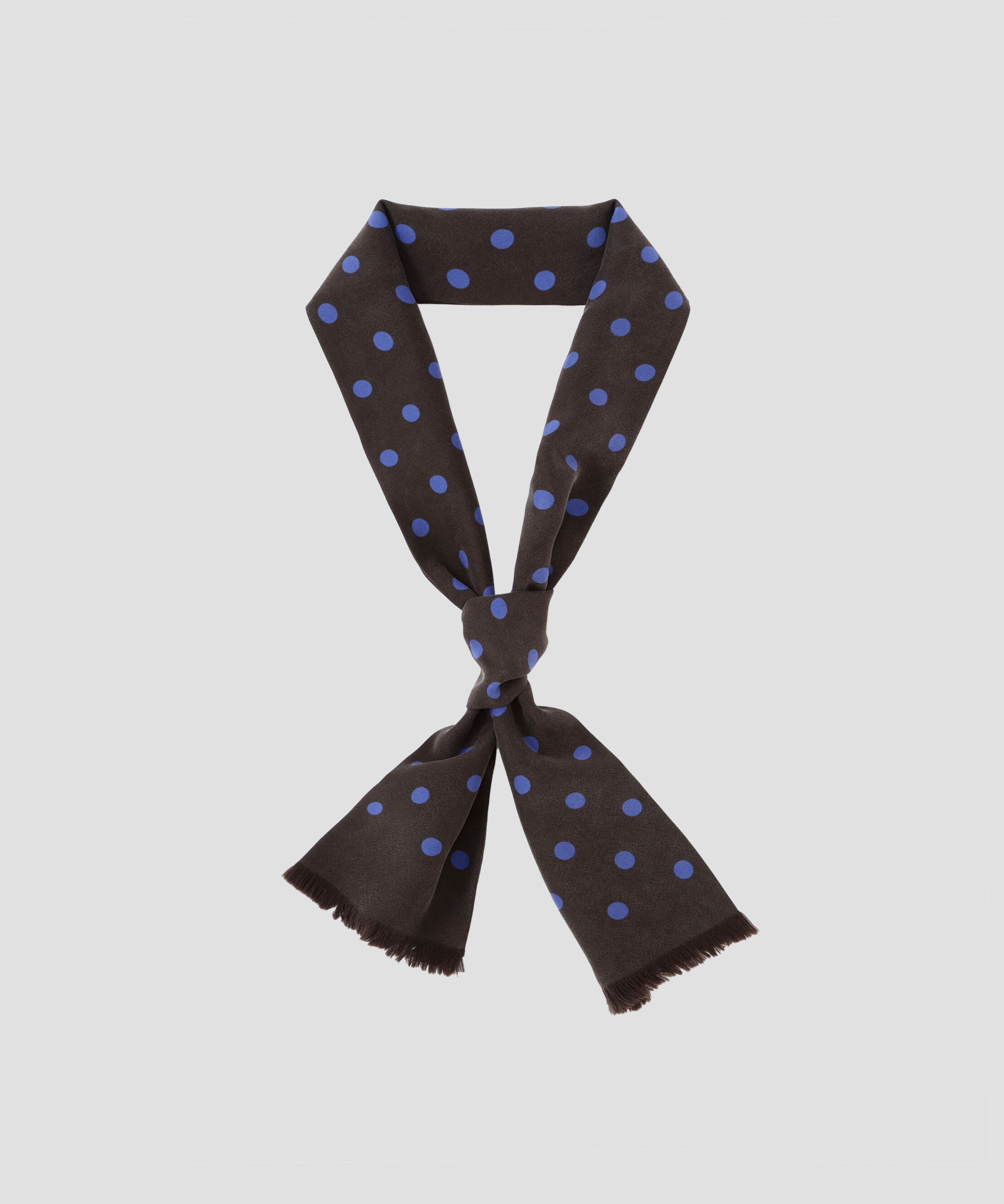  「SILK TWILL POLKA DOT TIE SCARF」|バンダナ・スカーフ|DARK BROWN2