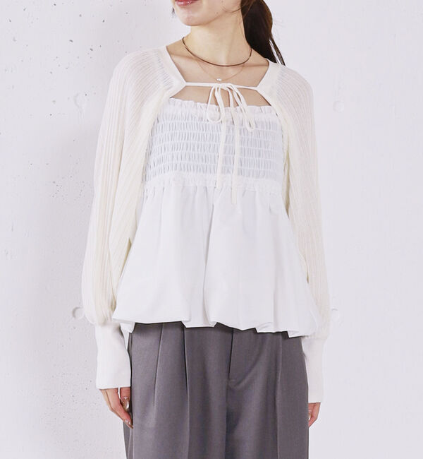 archives「バルーンビスチェ&times;ニットボレロＳＥＴ」|カーディガン|IVORY