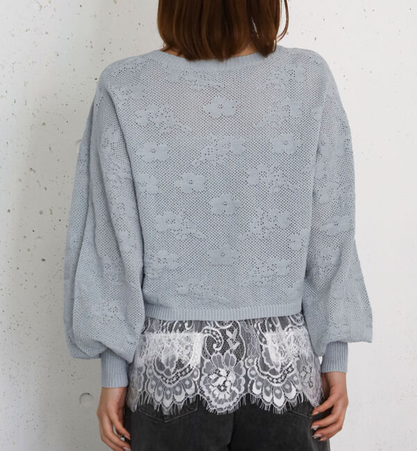 archives「透かし編み花柄ニットプルオーバー」|ニット・セーター|