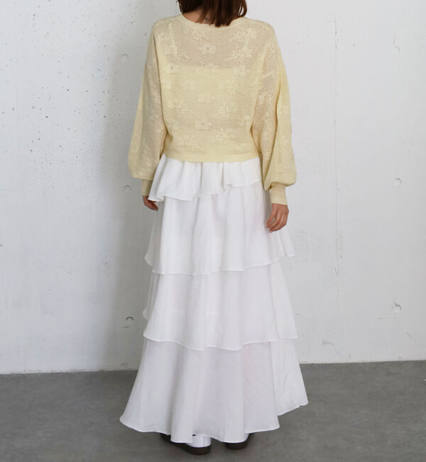 archives「透かし編み花柄ニットプルオーバー」|ニット・セーター|