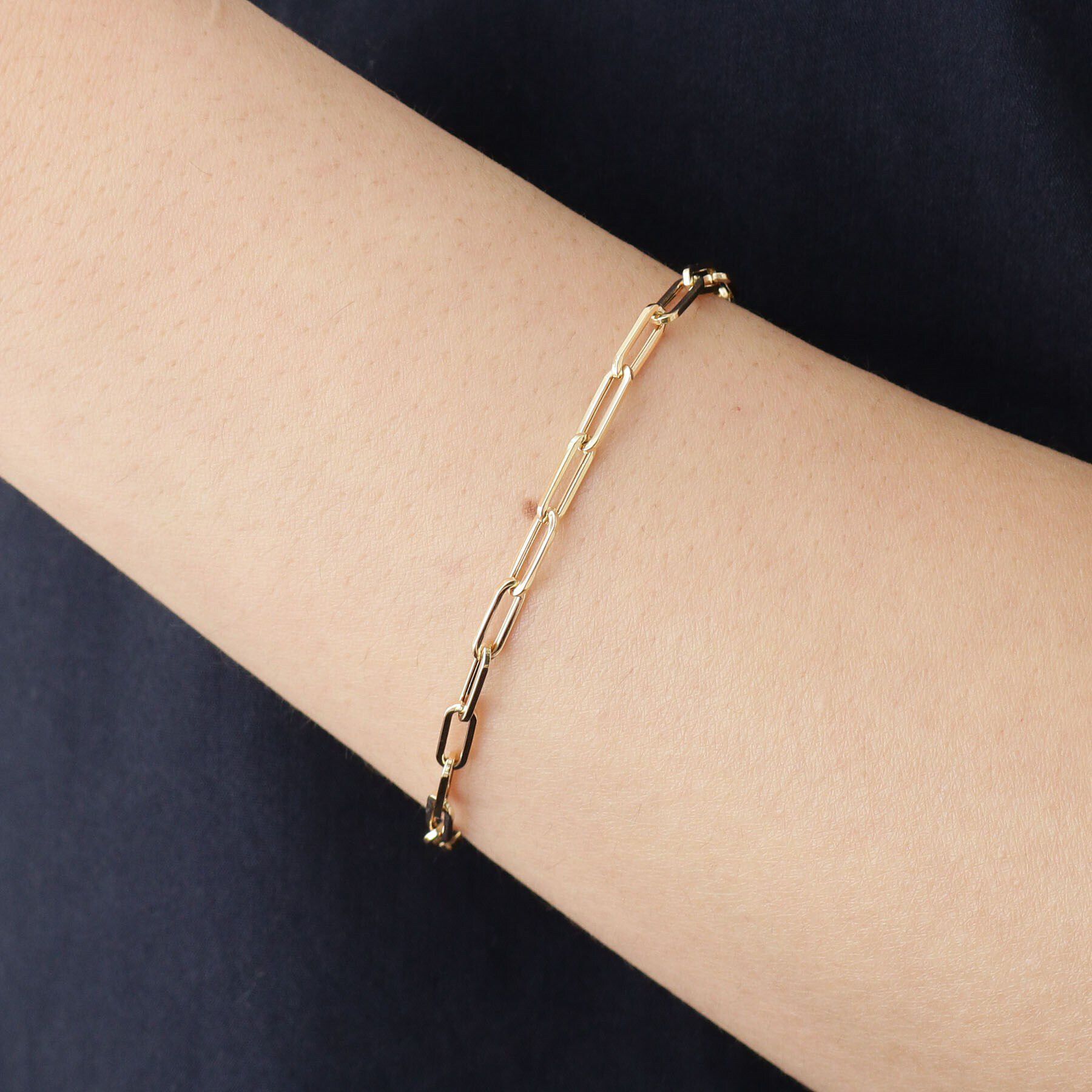 COCOSHNIK「K18中空イタリアングメット ブレスレット（細）」|ブレスレット・バングル|