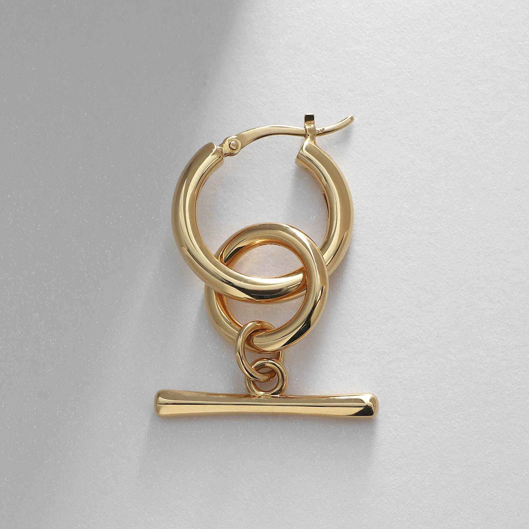 COCOSHNIK ONKITSCH「シルバー フープピアス トグルチャーム GP」|ピアス|