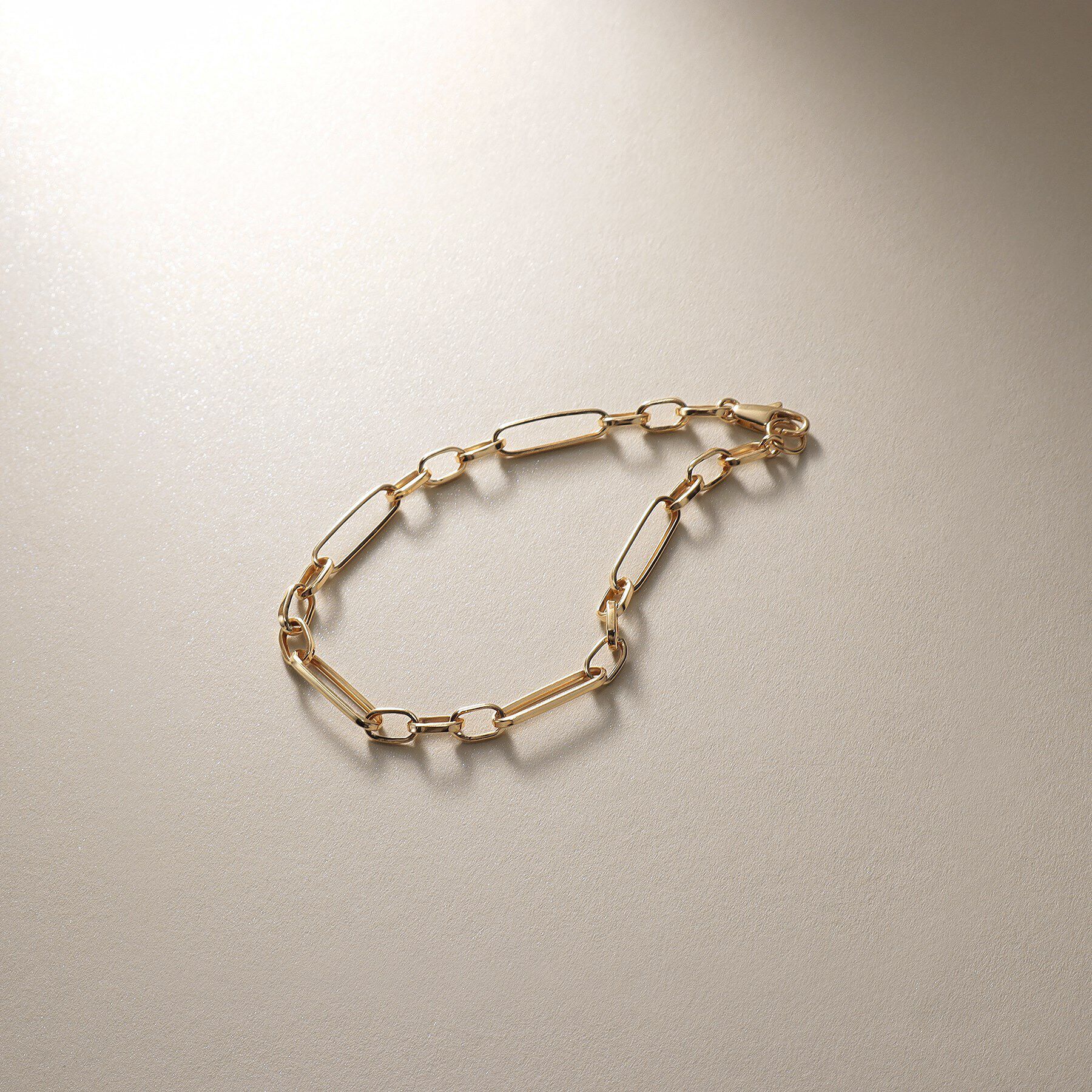 COCOSHNIK「K18ケーブルチェーン3・1フィガロ ブレスレット」|ブレスレット・バングル|