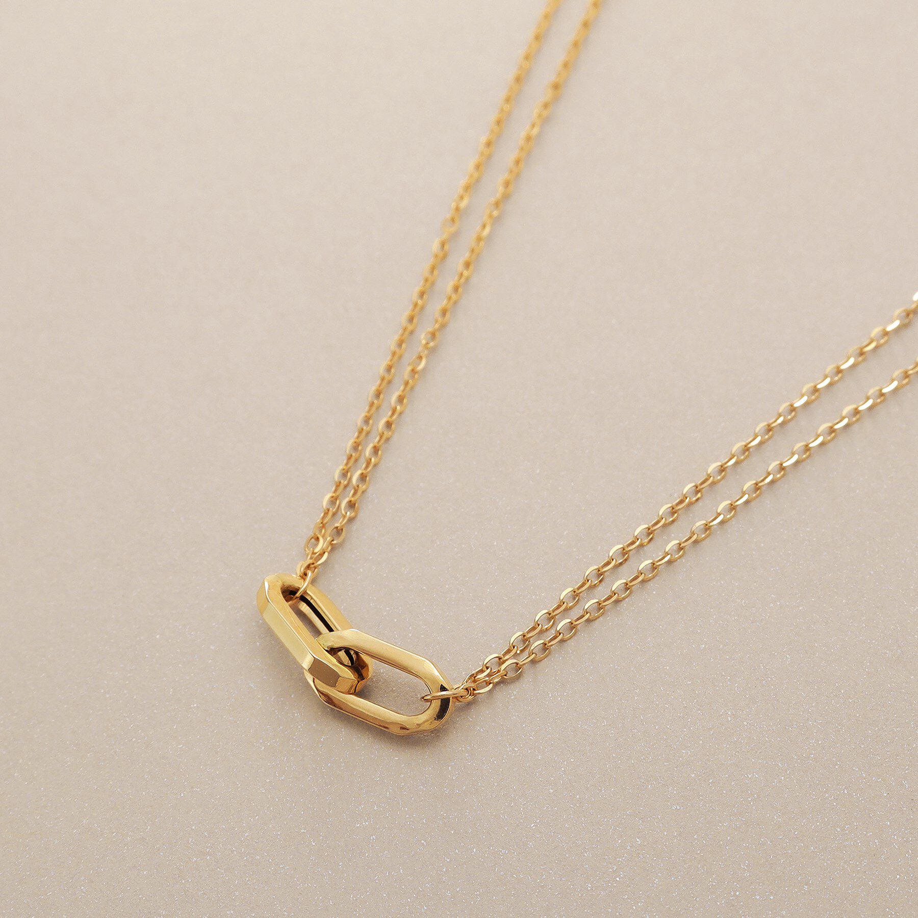 COCOSHNIK「K18中空オクタゴンリンクチェーン ネックレス」|ネックレス|